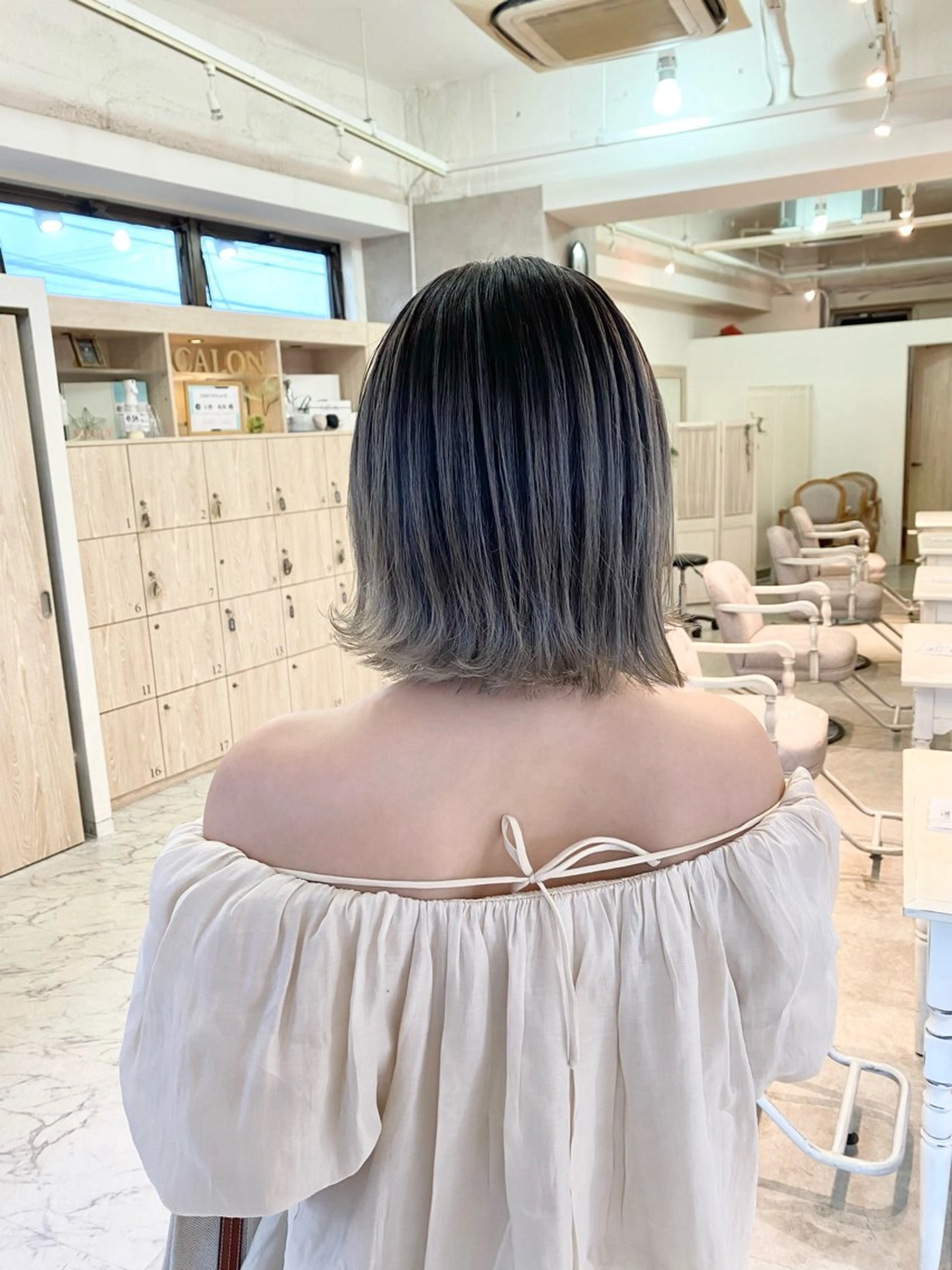 ミディアム カラー ショートボブ バレイヤージュ ハイライトカラー ボブ ハイライト ✂️小野和則 ✂️のその他イメージ