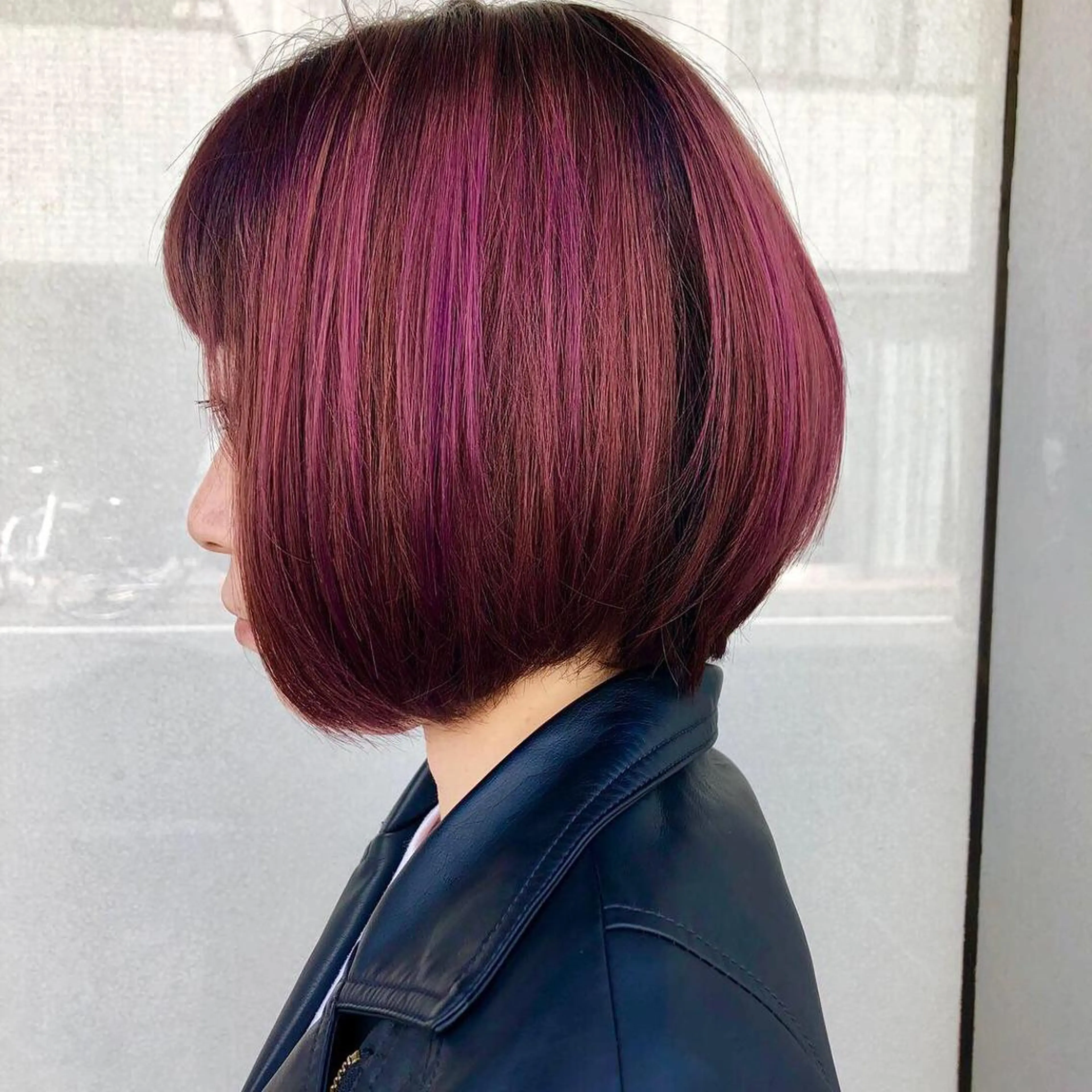 ショート カラー ハイライトカラー ピンクカラー ボブ ハイライト 千葉 洋平のヘアスタイル
