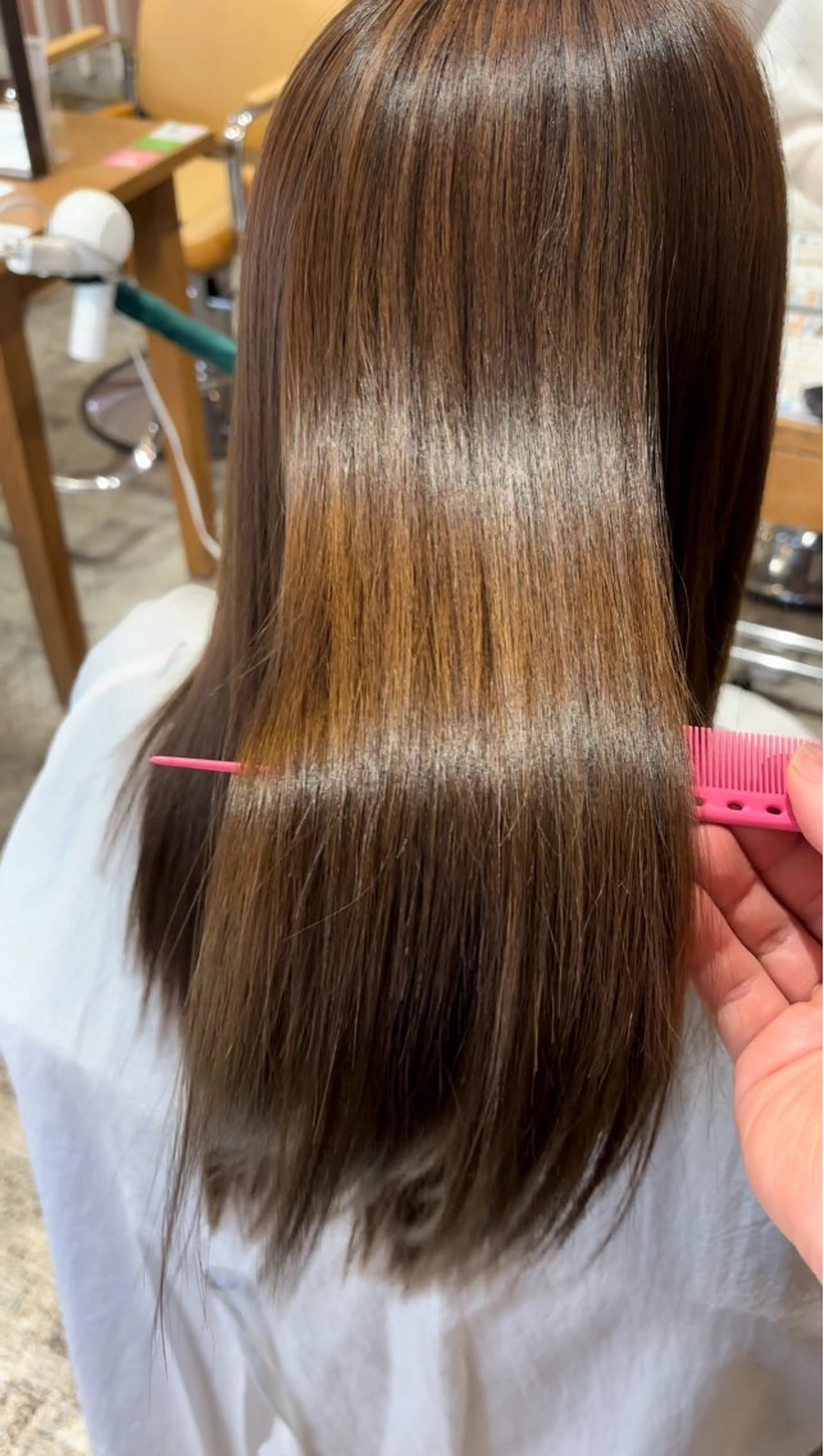セミロング 縮毛矯正 Re にしざわ しんまのヘアスタイル