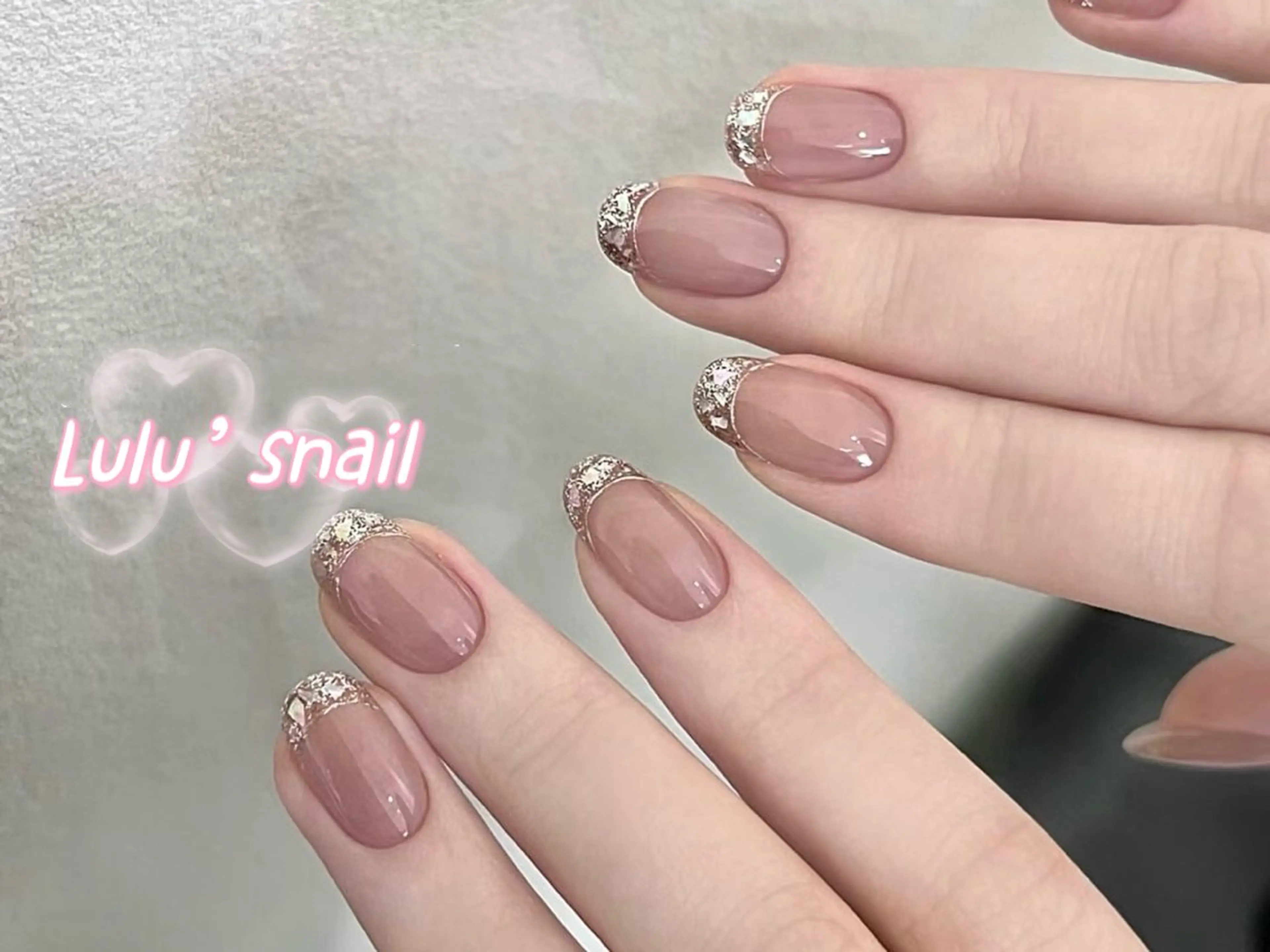 ネイル フレンチネイル ガラスフレンチ Zz nail salonのネイルデザイン