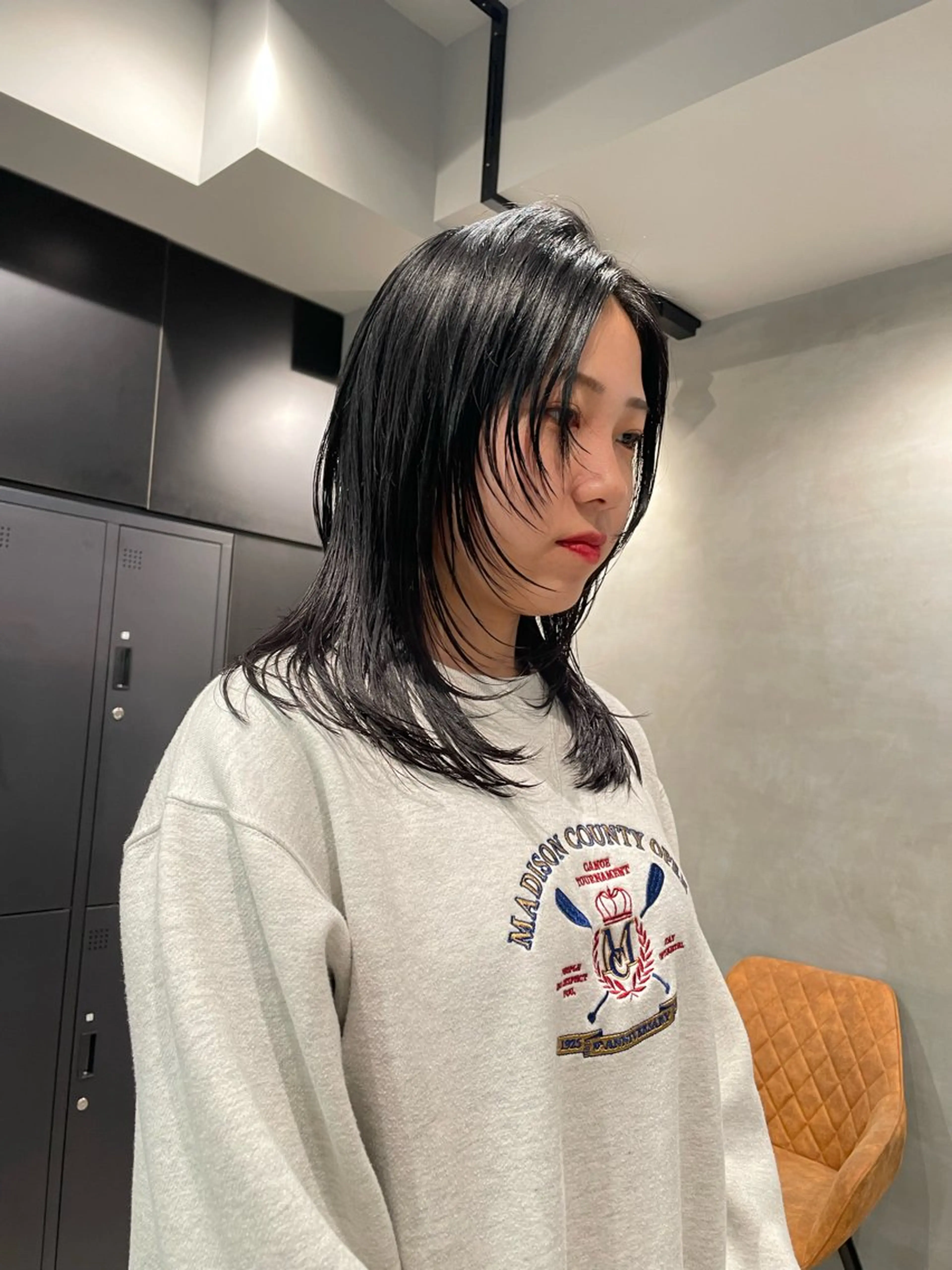 セミロング カット トリートメント ヘッドスパ ヘアセット 暖色レイヤー 🥀REIRIのヘアスタイル