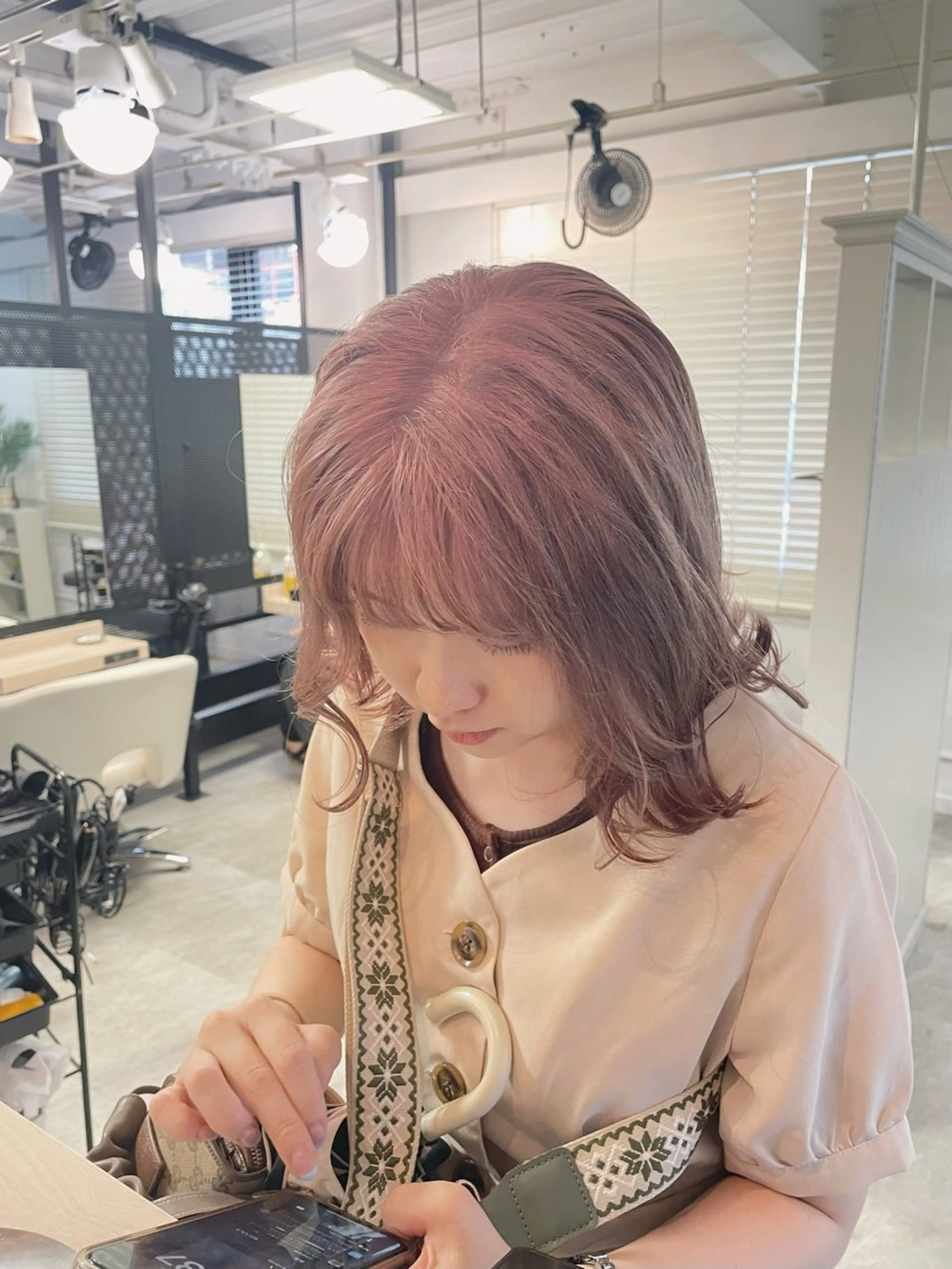 ミディアム カラー ダブルカラー ピンクカラー 似合わせカット ヘアカラー 🫧ハネエクステ Mitsuki🫧のヘアスタイル
