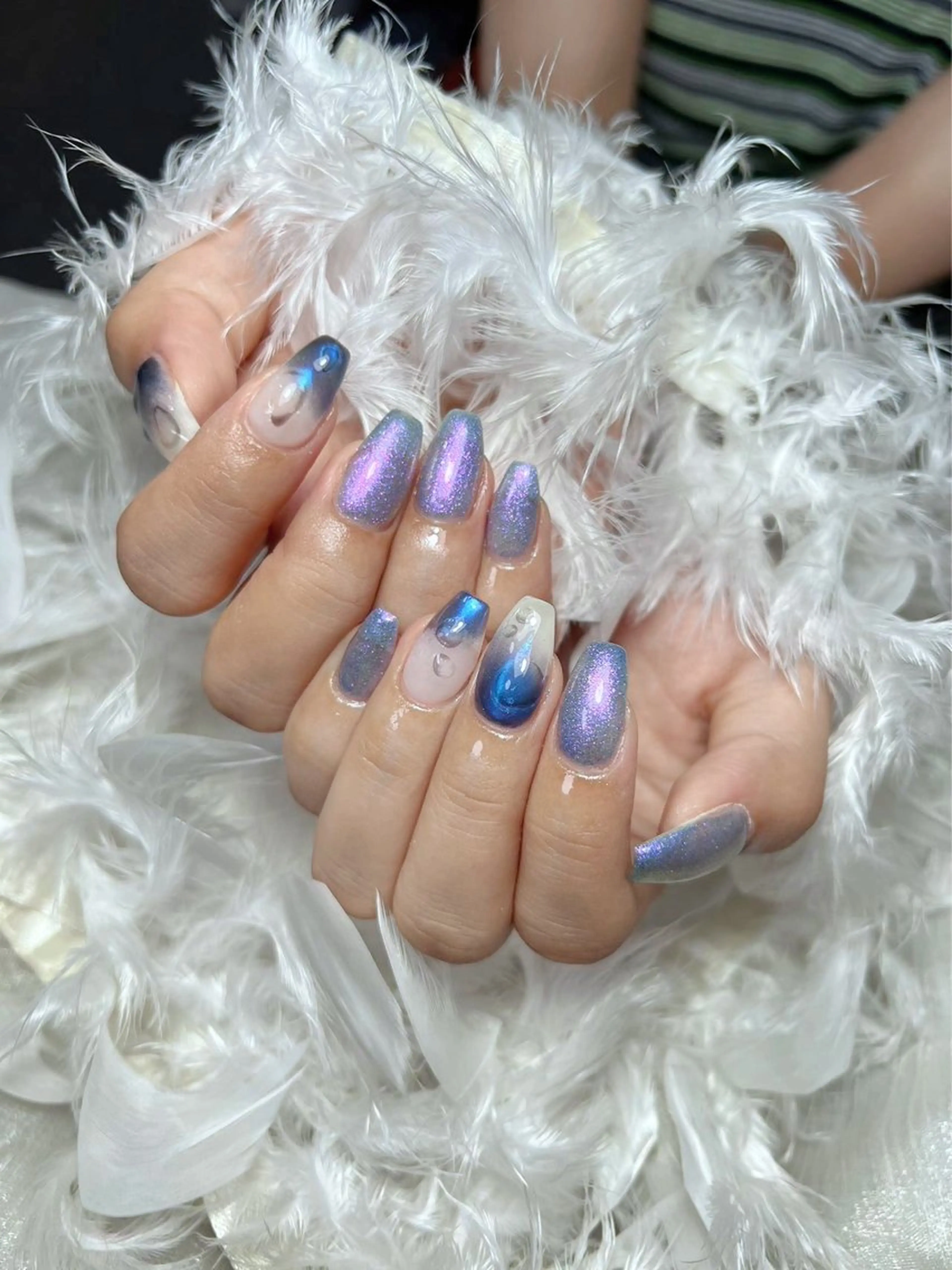 ネイル アートネイル ジェルネイル 韓国ネイル マグネットネイル マットネイル YUKI_ Monster💟のネイルデザイン