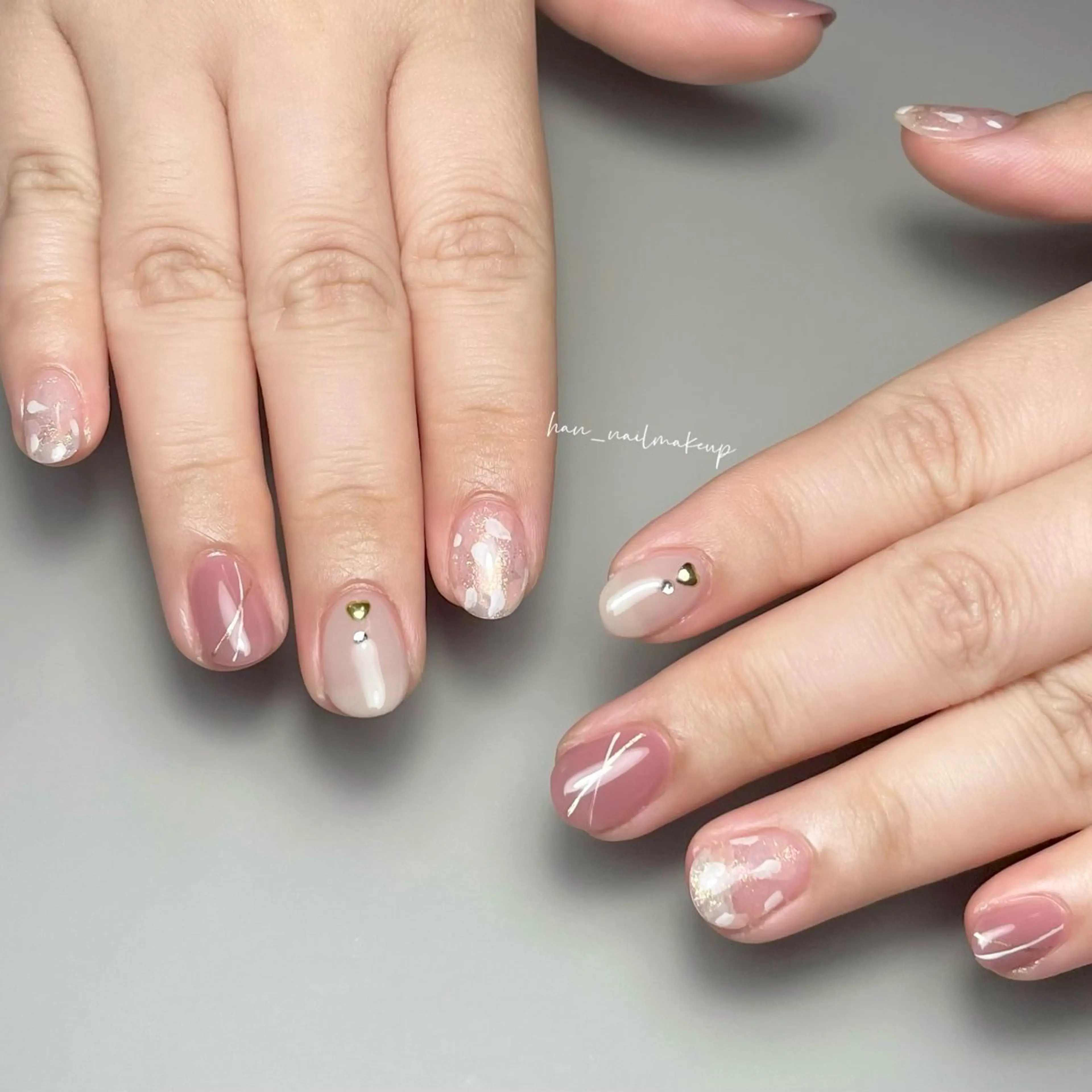 ネイル シンプルネイル ハンドネイル Han Nail 【y&m】のネイルデザイン