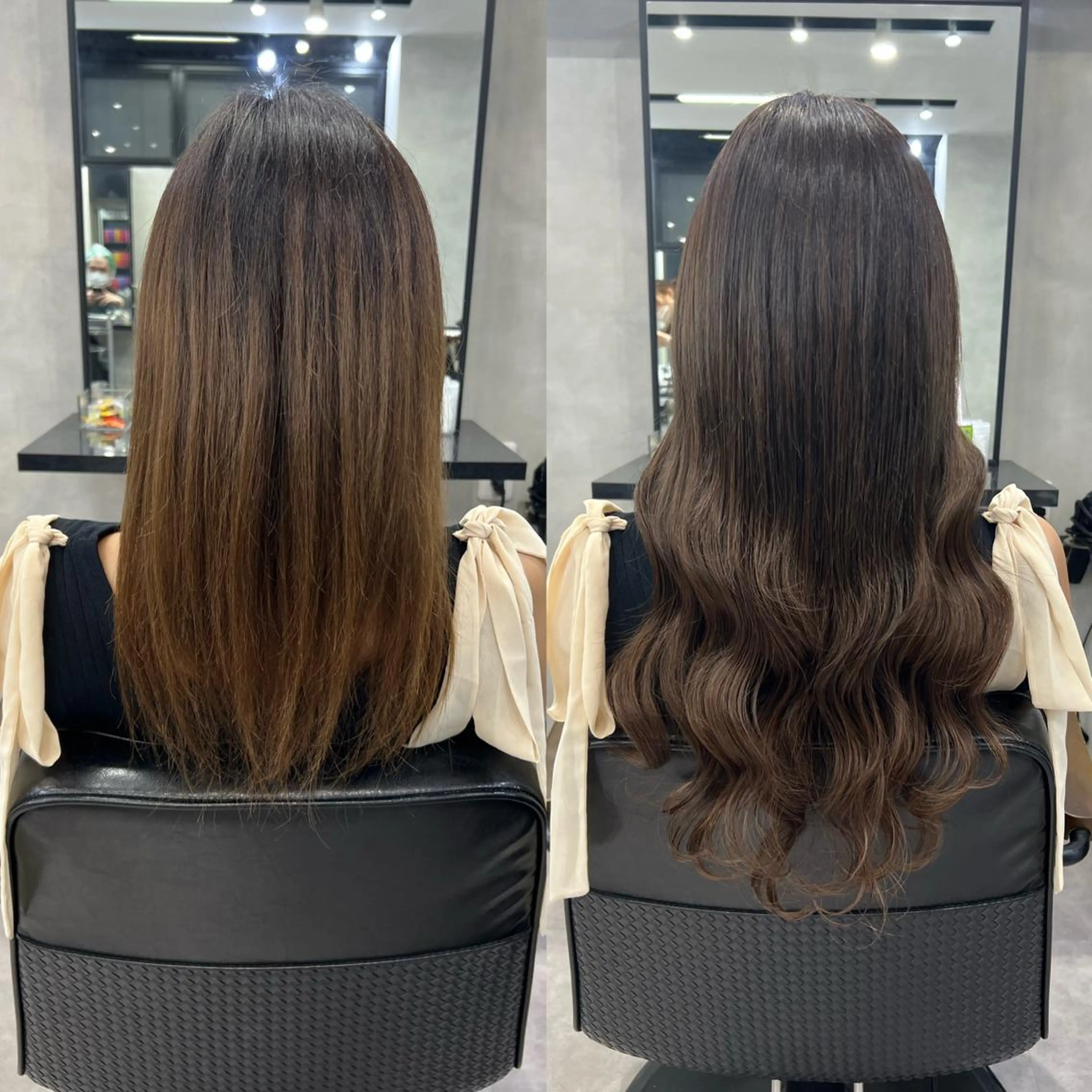 ロング カラー ヘアアレンジ シールエクステ アッシュ バレイヤージュ ベージュカラー 黒髪 カット ヘアカラー エクステ ar+ ❤︎ maiのヘアスタイル