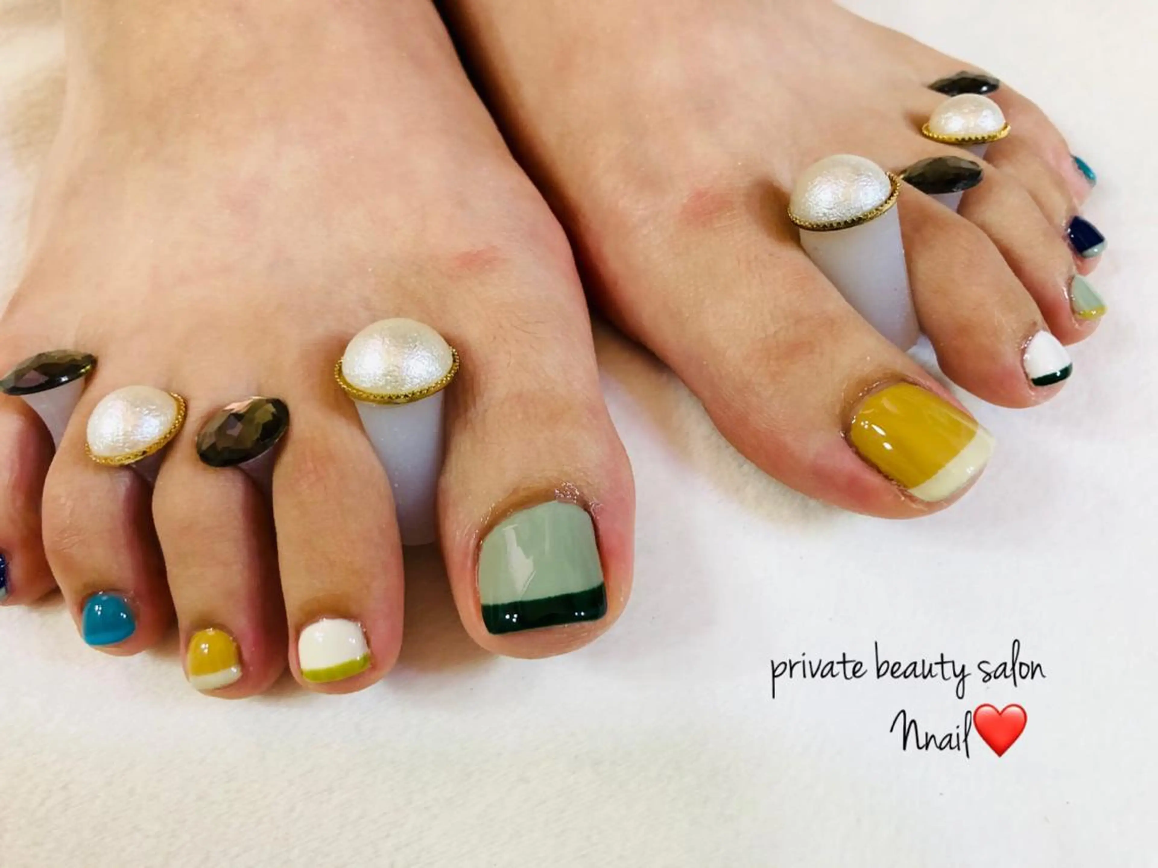ネイル アートネイル 持ち込み フットネイル Nnail所属・🌿Nnail🌿 プライベートサロンのネイルデザイン