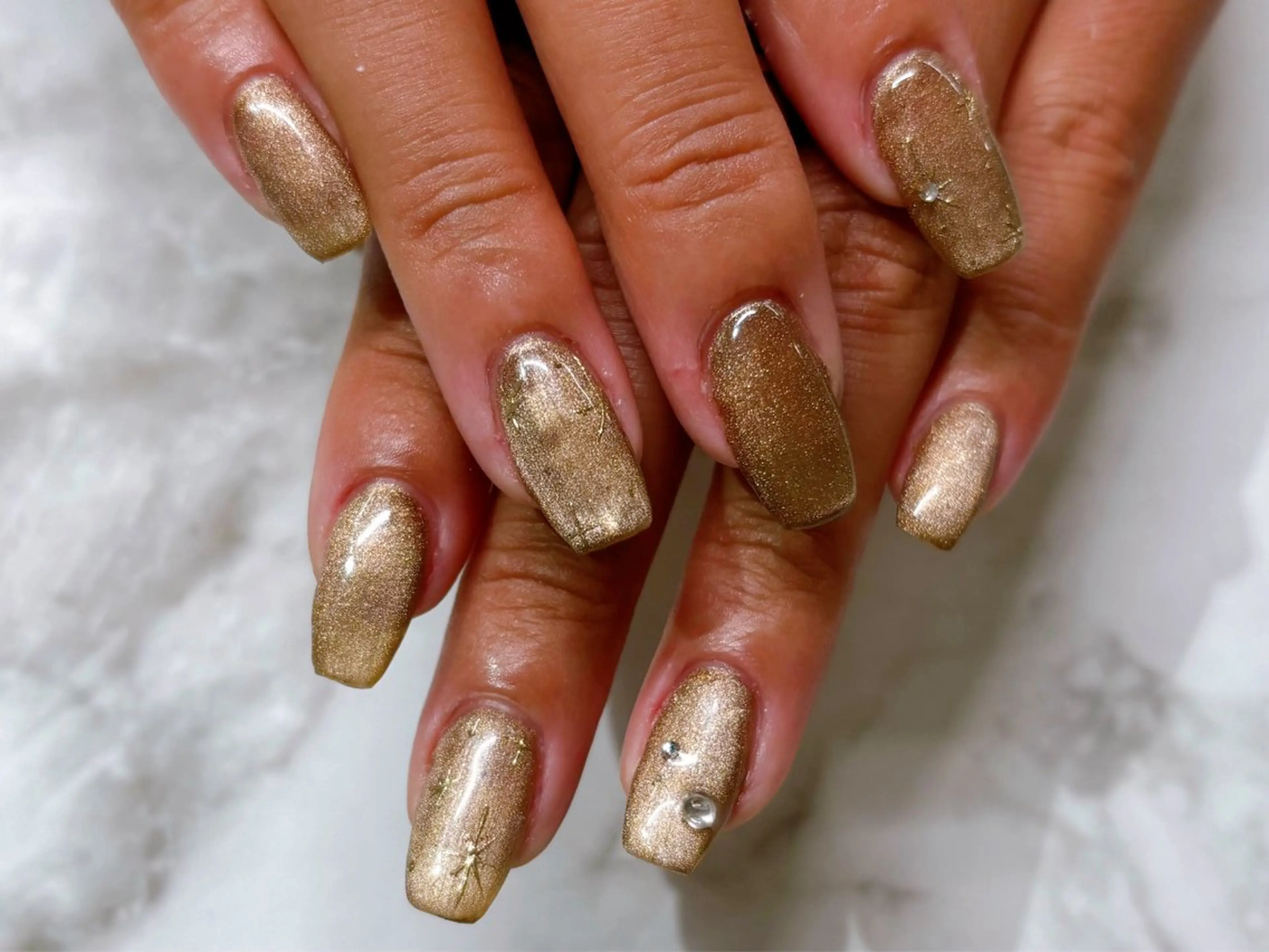 ネイル アートネイル ゴージャス マグネットネイル ミラーネイル シンプルネイル ハンドネイル Lani🌈Nail Konatsuのネイルデザイン