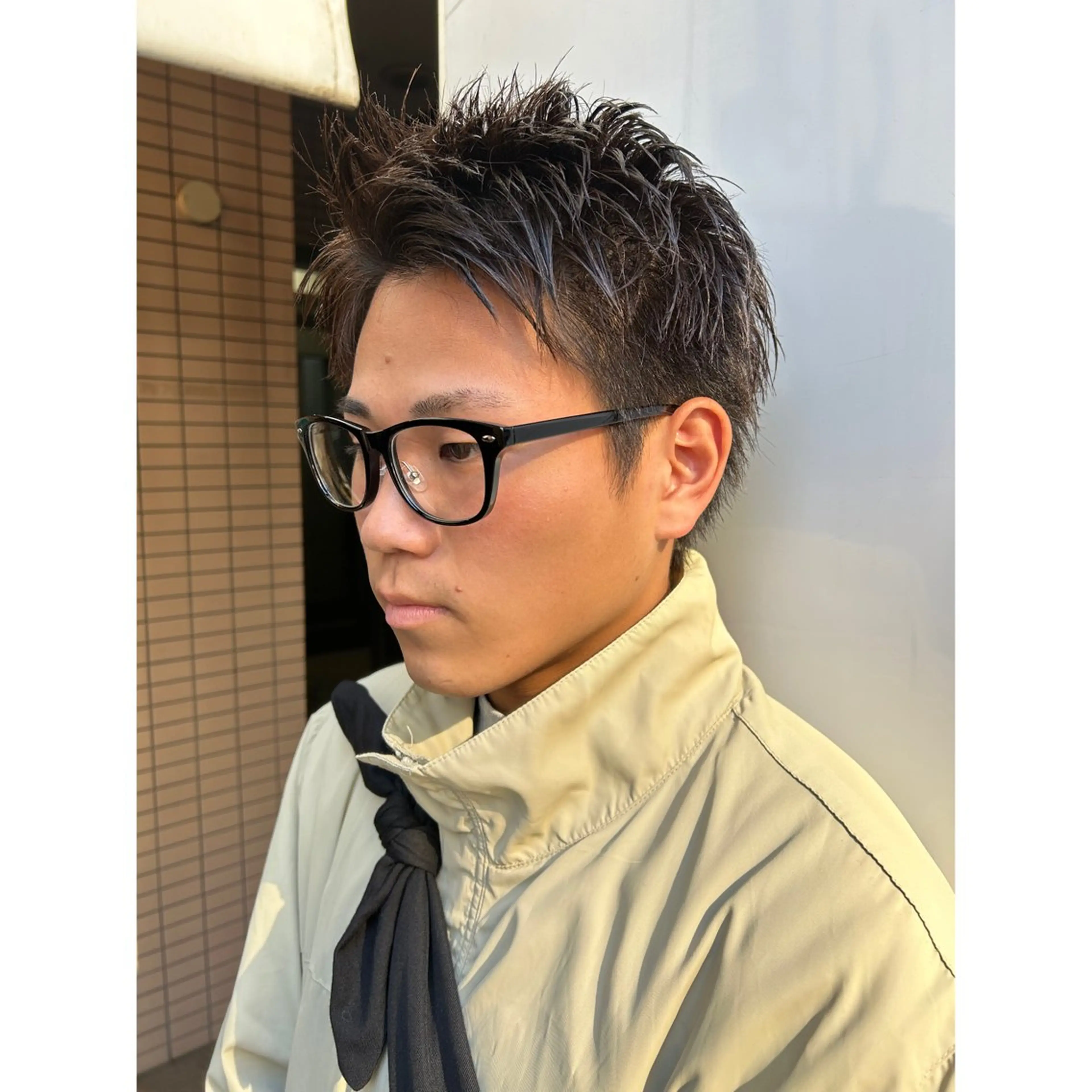 ショート パーマ メンズ メンズブリーチ メンズハイライト メンズインナーカラー メンズパーマ プードルパーマ カット charme所属・💈メンズ特化 /伊藤大輝💈のヘアスタイル