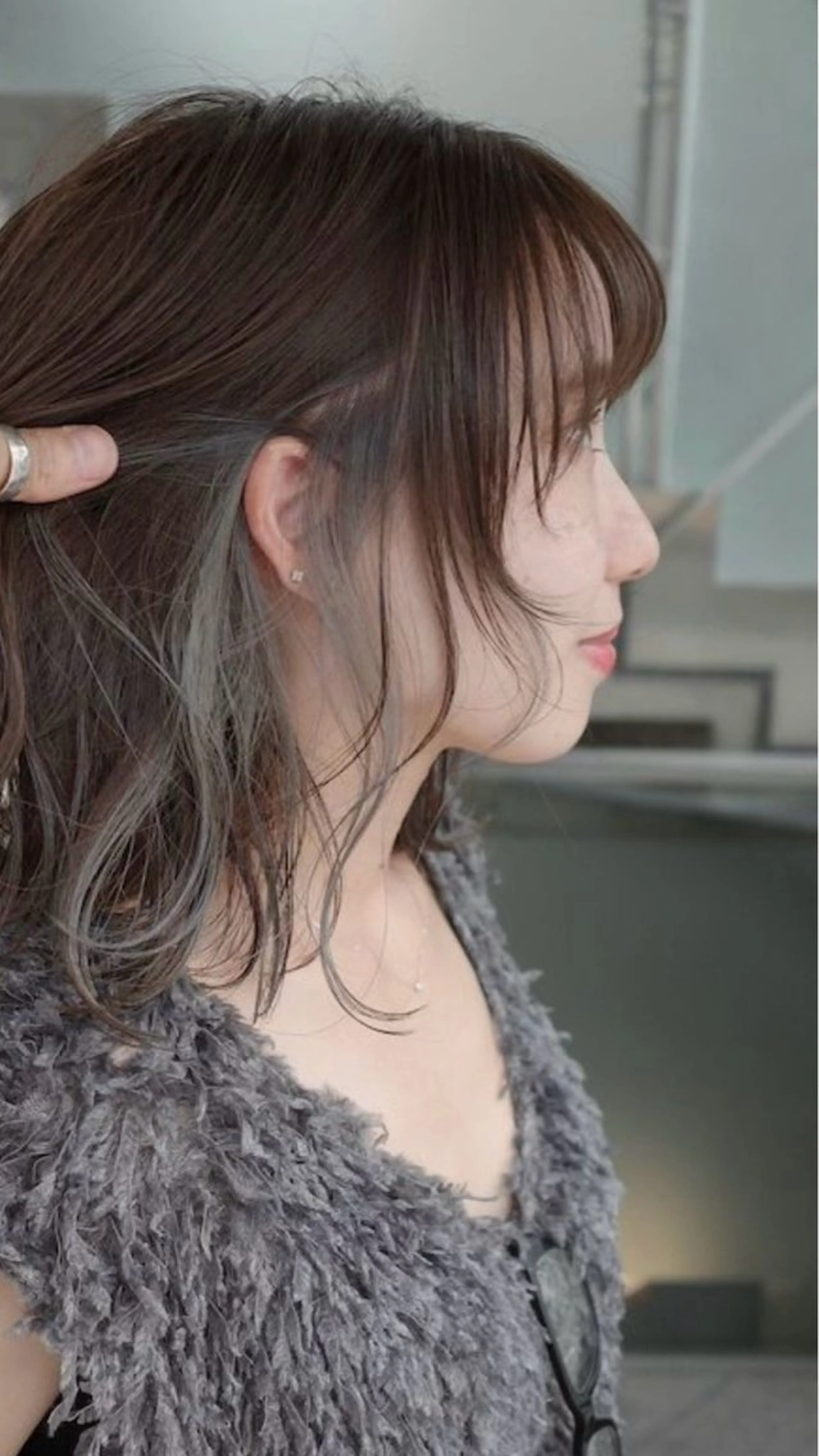 【ちょっとしたイメチェンに✨】イヤリングカラー　　　　ブリーチ込み🌻の写真