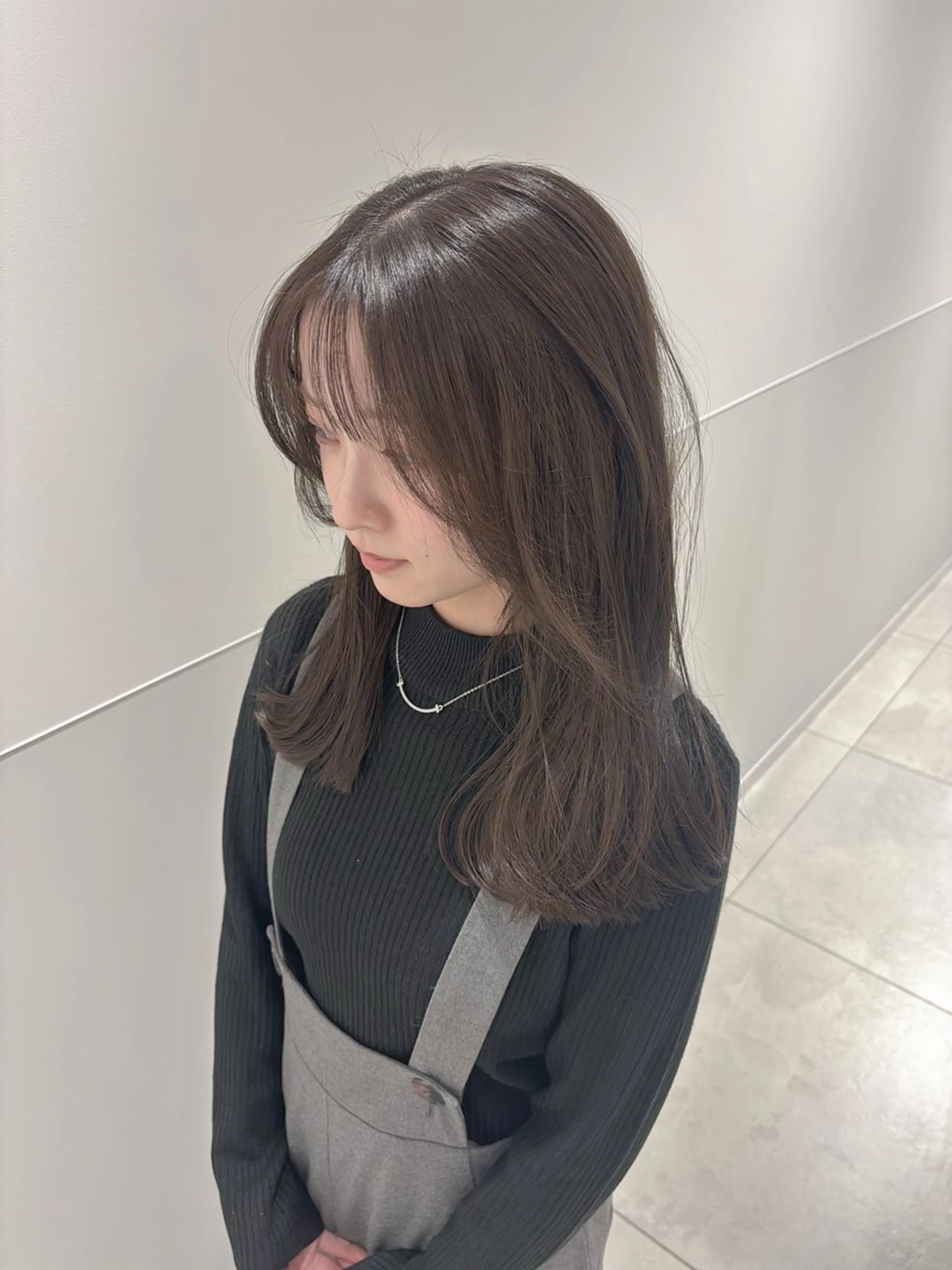 ミディアム カラー パーマ ヘアアレンジ メンズ 切りっぱなしヘア/ ブリーチなしカラー撩のヘアスタイル