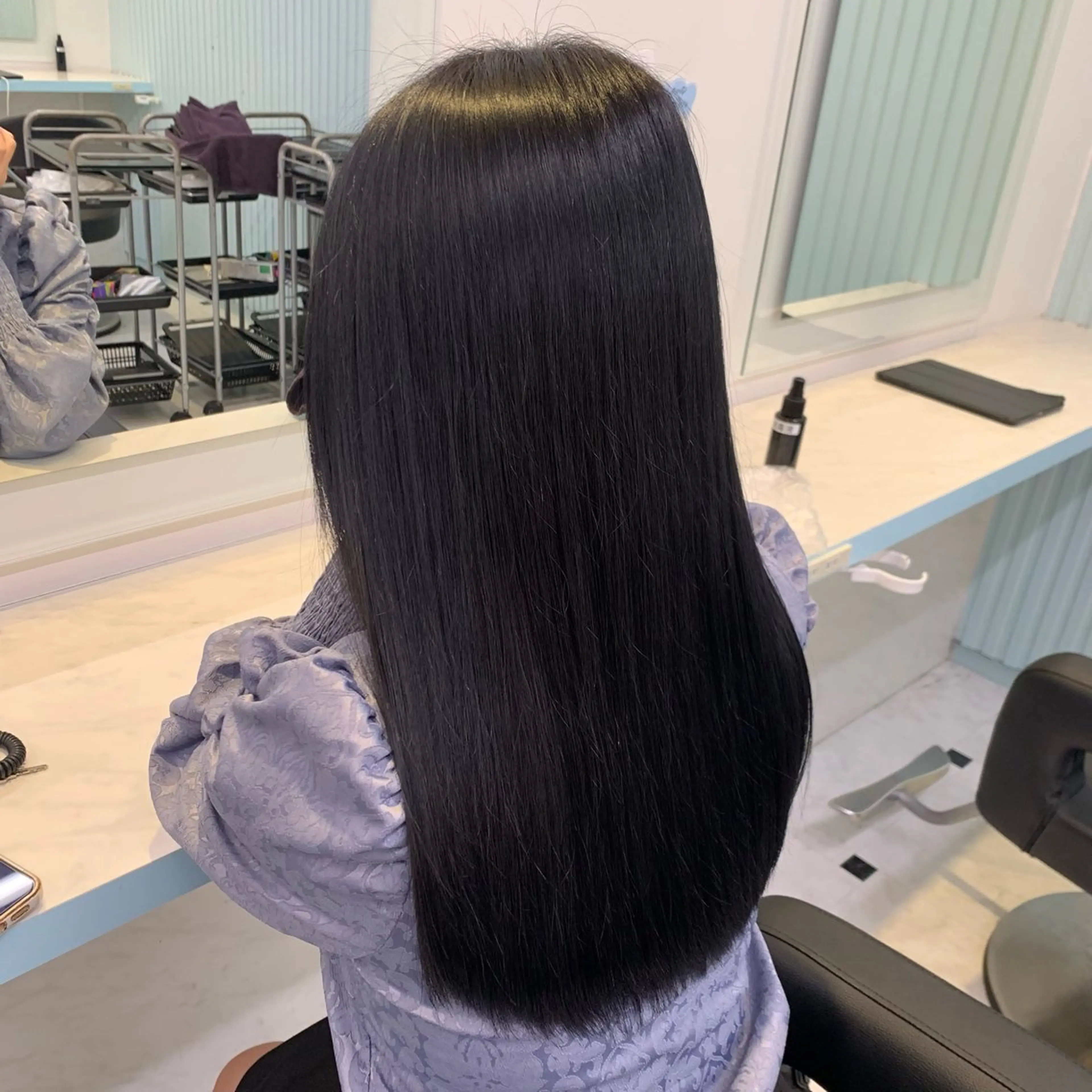セミロング ヘアカラー トリートメント 🤍大人っぽ韓国暗髪 🤍Asuka🤍のヘアスタイル