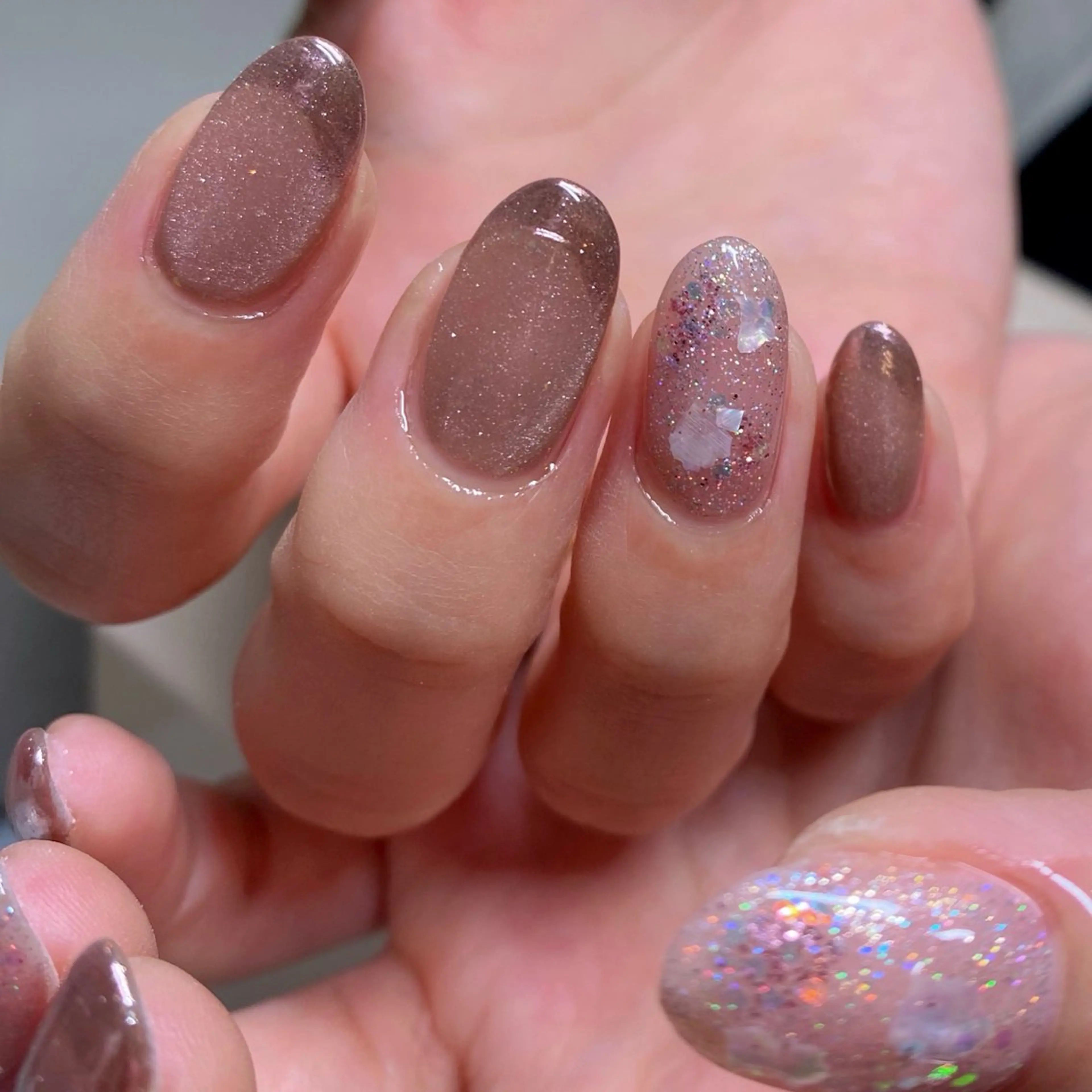 ネイル フレンチネイル マグネットネイル ミラーネイル ニュアンスネイル nail amuseのネイルデザイン