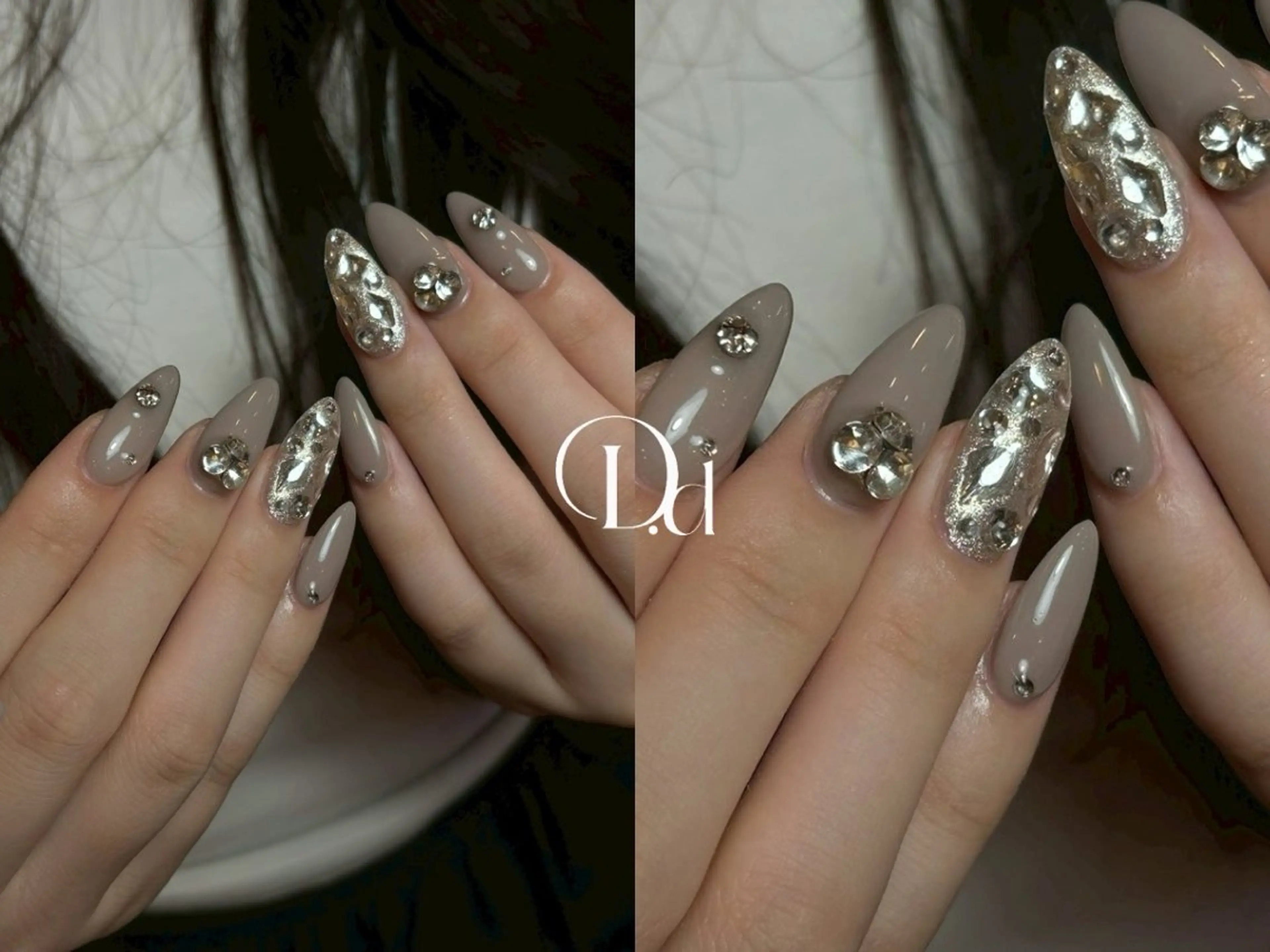 ネイル 長さ出し ジェルネイル 韓国ネイル マグネットネイル 持ち込み ハンドネイル D.d Reinaのネイルデザイン