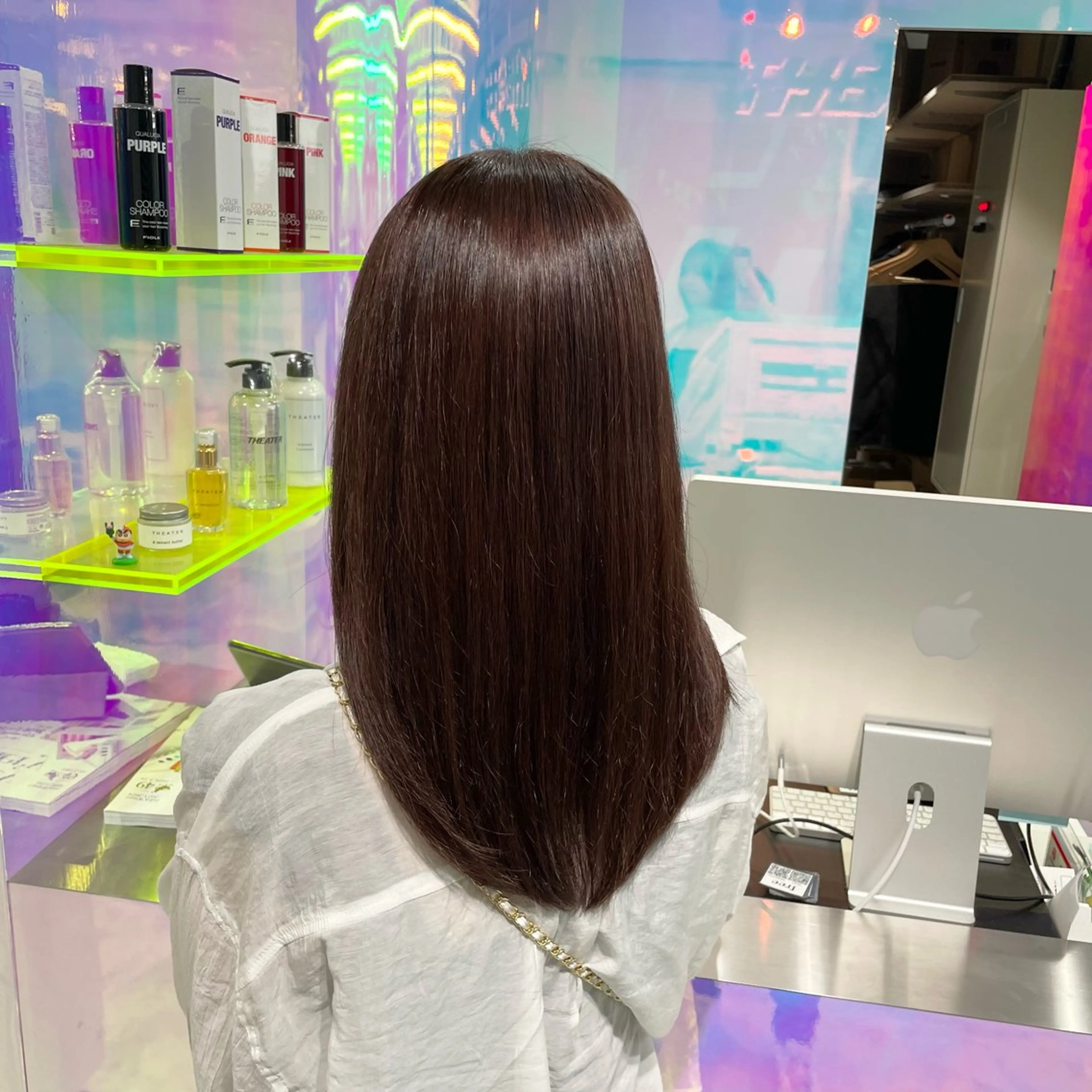 ミディアム カラー ブラウンカラー ピンクカラー ピンクブラウン ヘアカラー ヘッドスパ ヘアセット ♡ブリーチカラー♡ Mirioのヘアスタイル