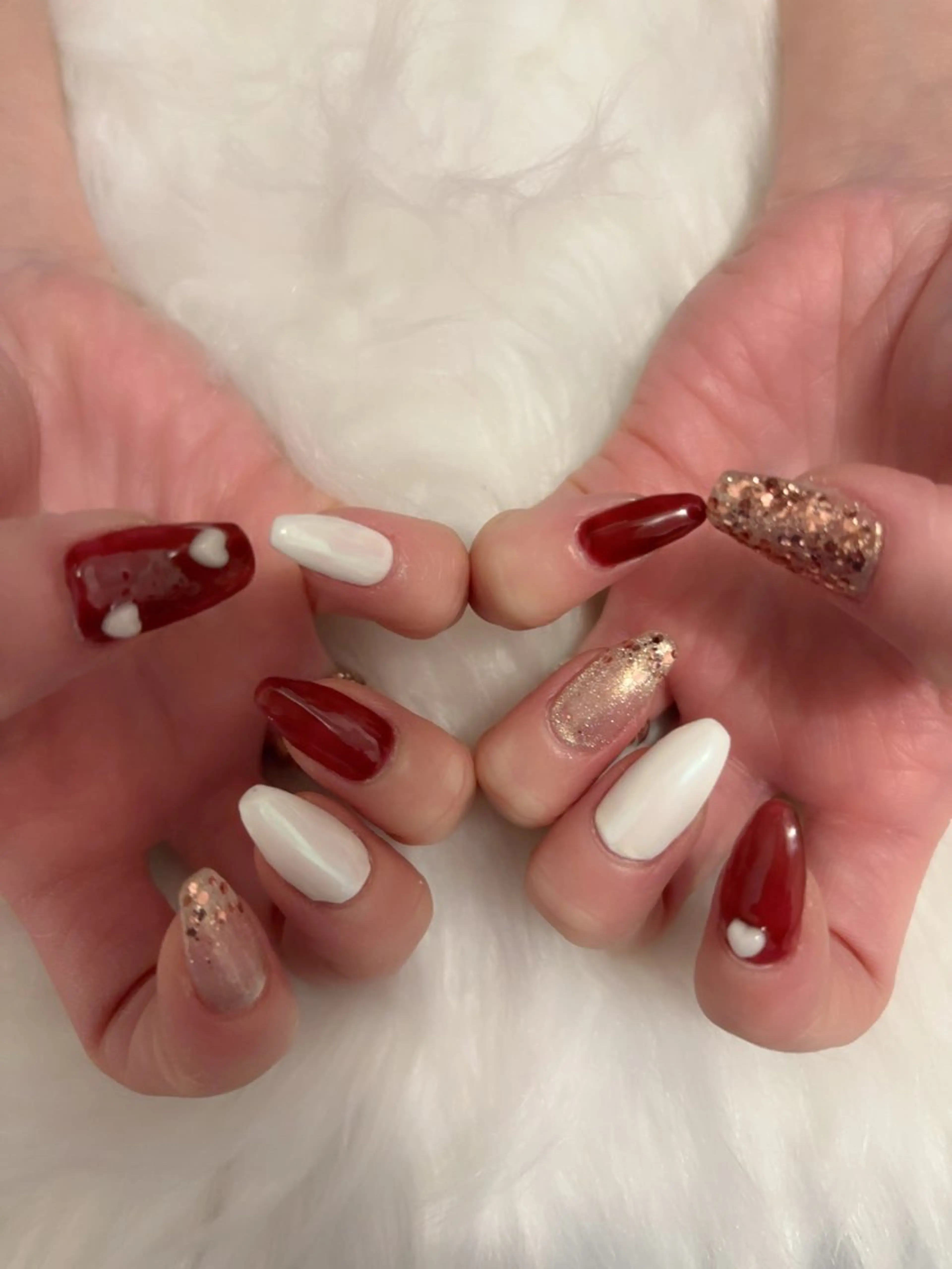 ネイル バレンタイン ハンドネイル komohana salon🌺のネイルデザイン