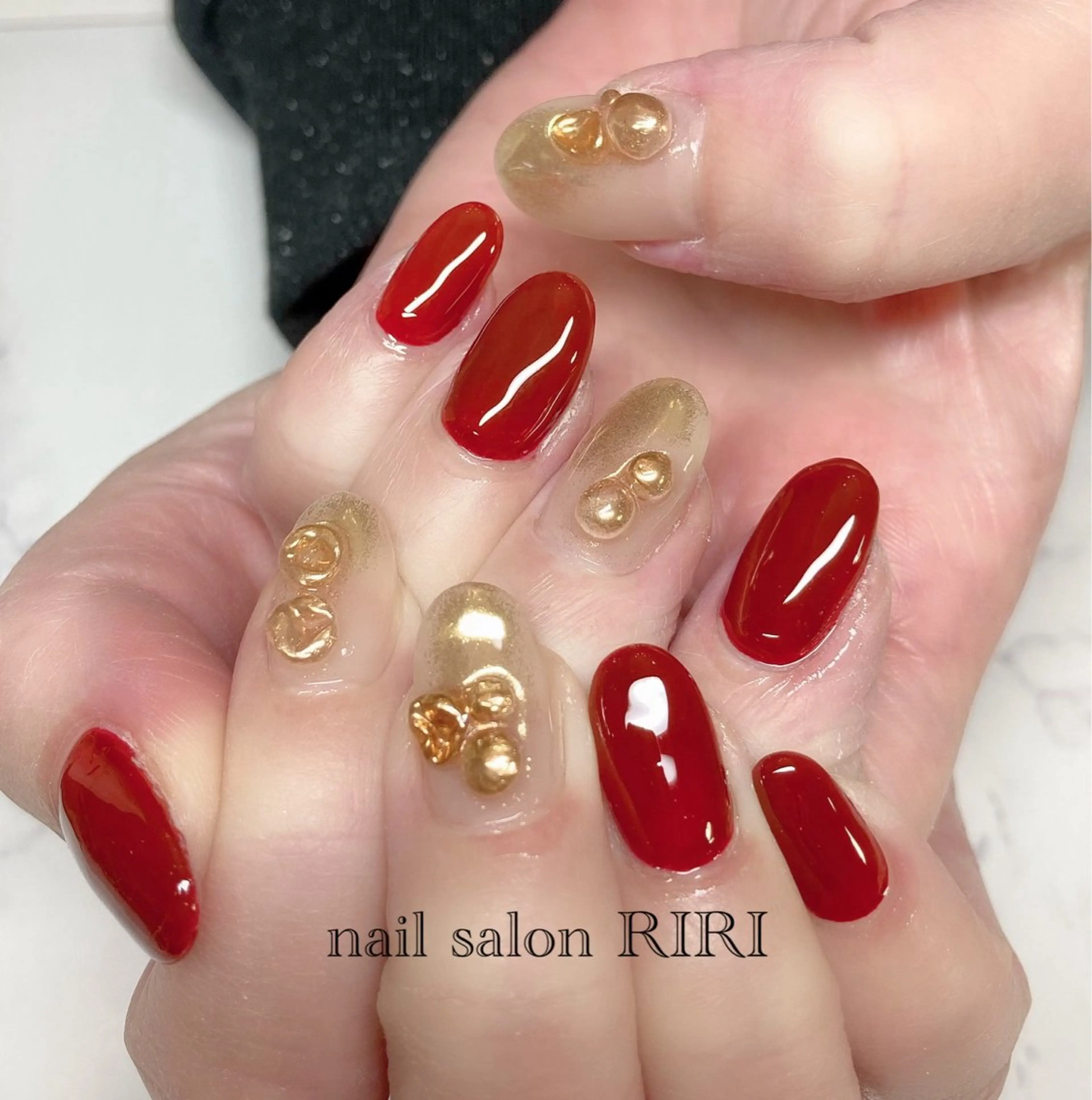 ネイル ボルドー ニュアンスネイル private  nail  salon RIRI所属・RIRI リリのネイルデザイン