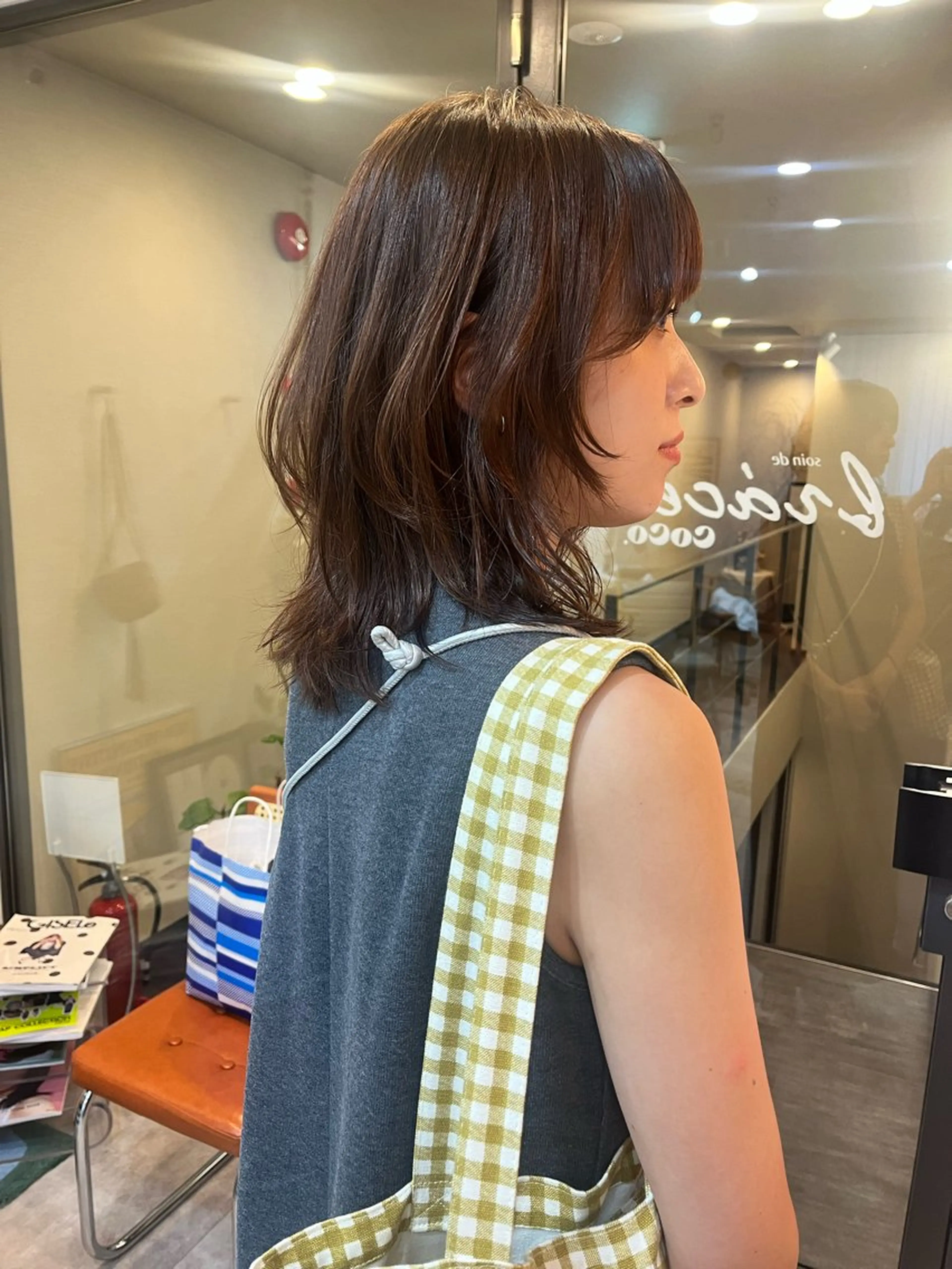 ミディアム カット ヘアカラー レイヤー/暖色/ 髪質改善/永礼芳果のヘアスタイル
