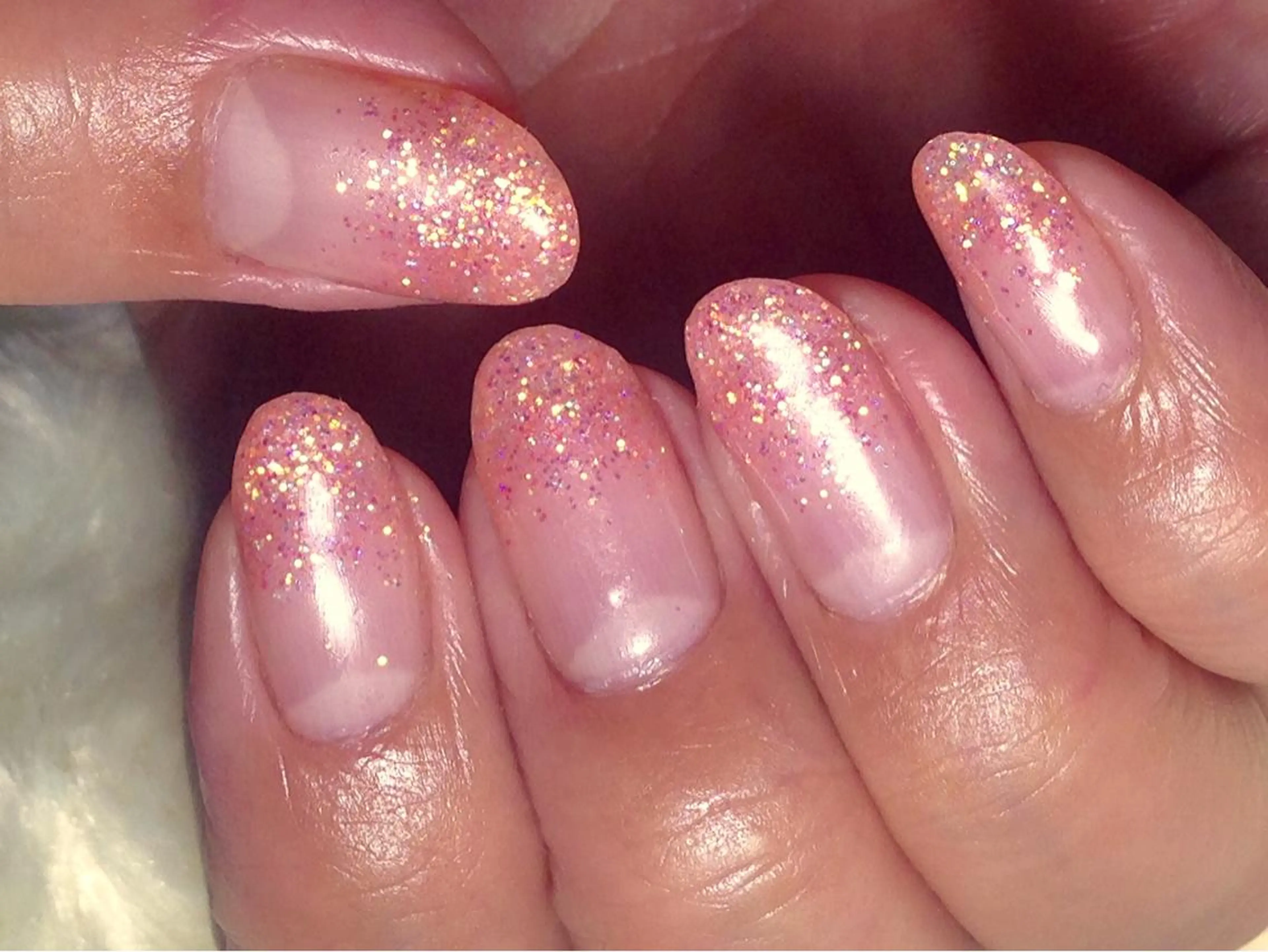 ネイル グラデーション ラメ(グリッター) ラメグラデーション シンプルネイル リラネイル所属・福田 美代子のネイルデザイン