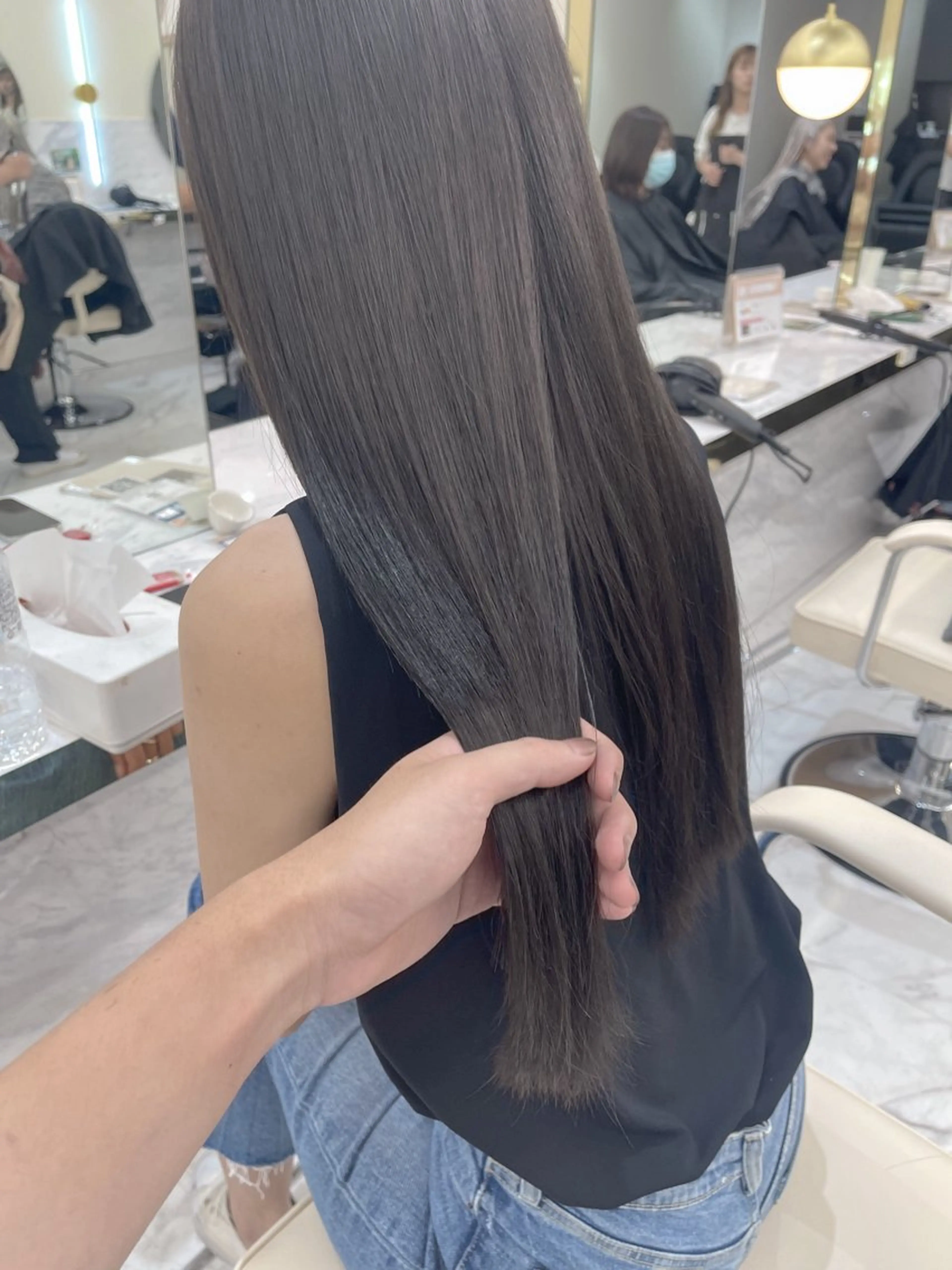 ロング カット ヘアカラー 縮毛矯正 トリートメント シンタニ ナオトのヘアスタイル