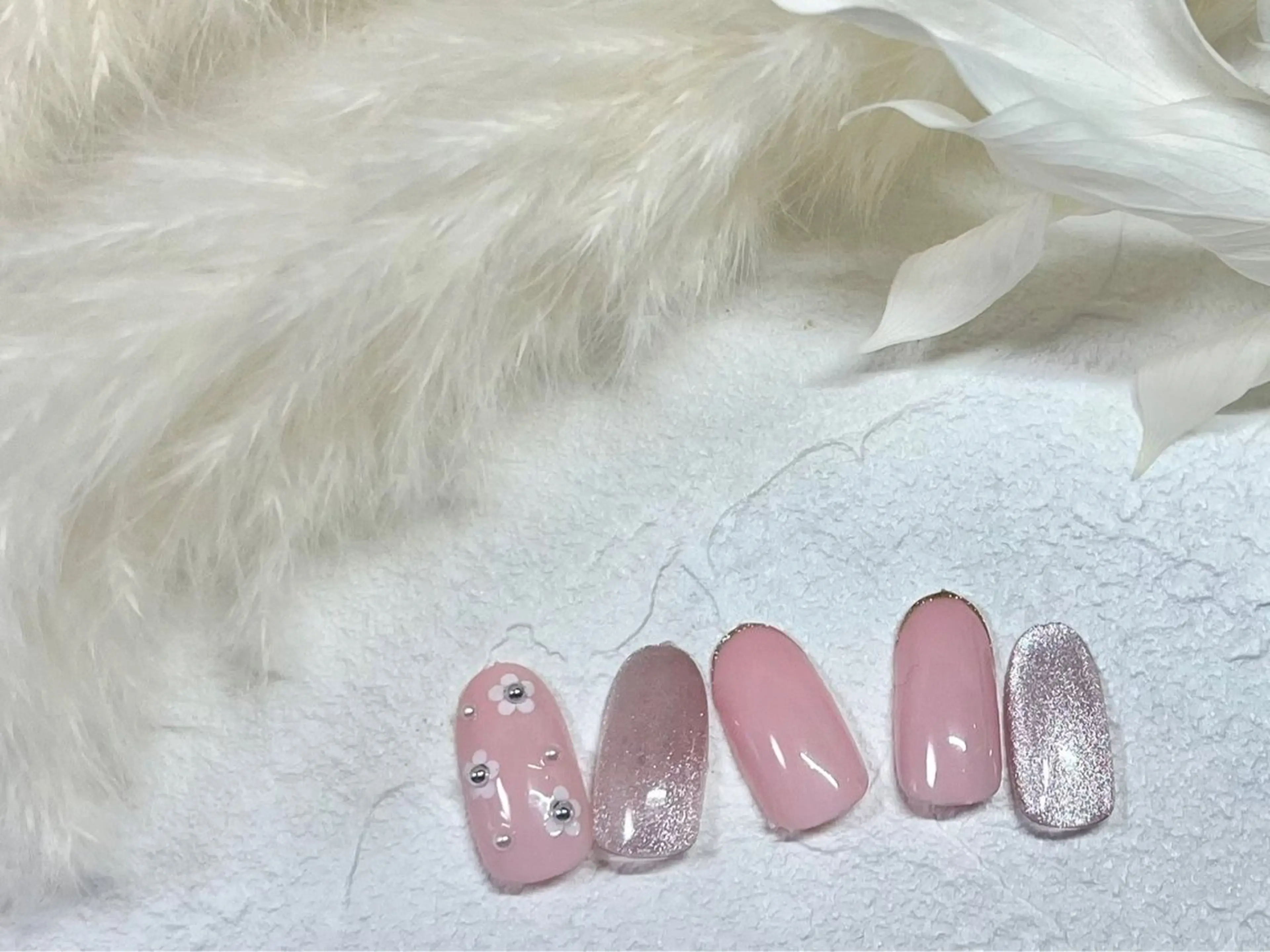 ネイル オーロラネイル フラワーネイル フットネイル フレンチネイル ジェルネイル Mogu nail 二子玉川のネイルデザイン