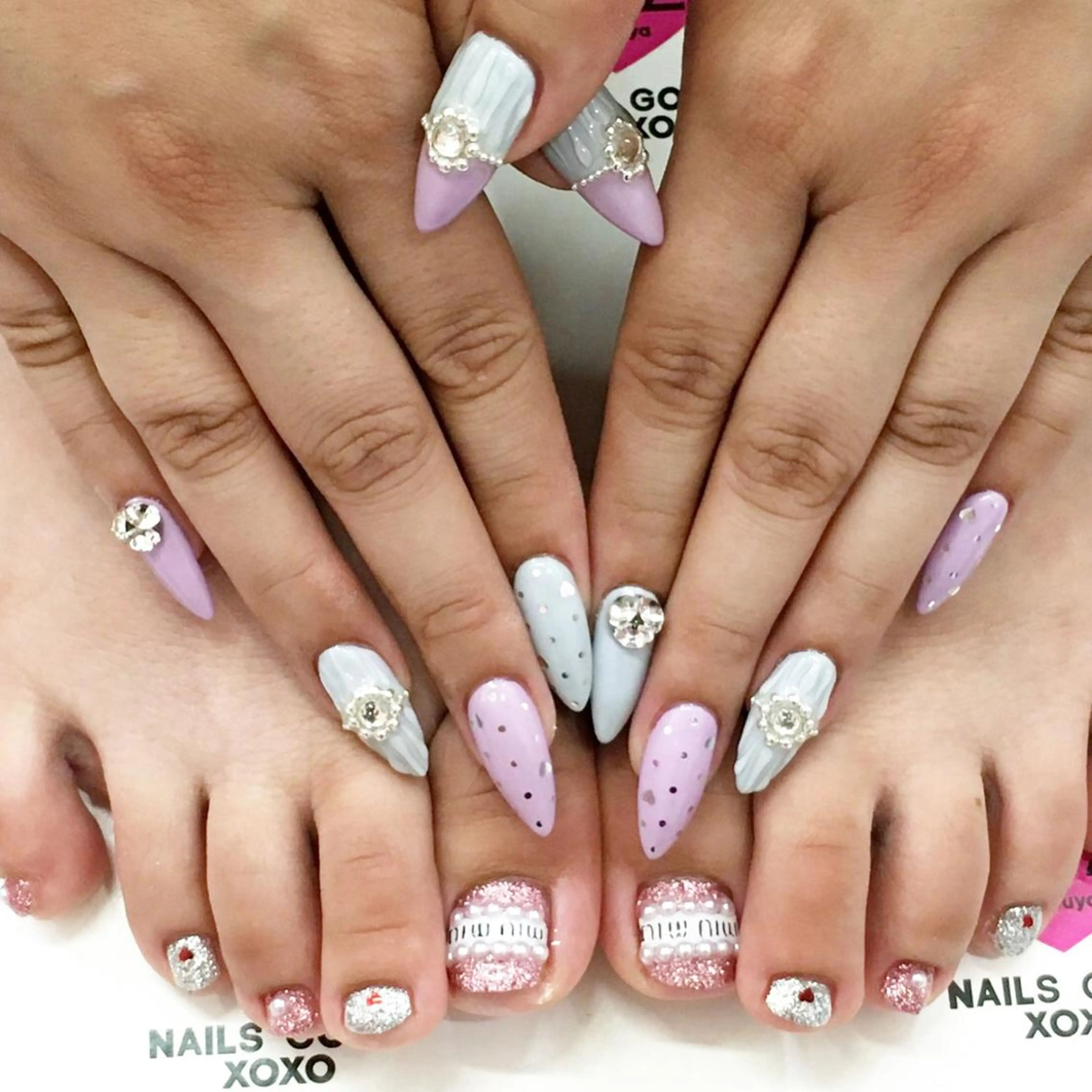 ロング カラー メンズ キッズ ネイル フットネイル スカルプネイル NAILSGOGO shibuyaのネイルデザイン