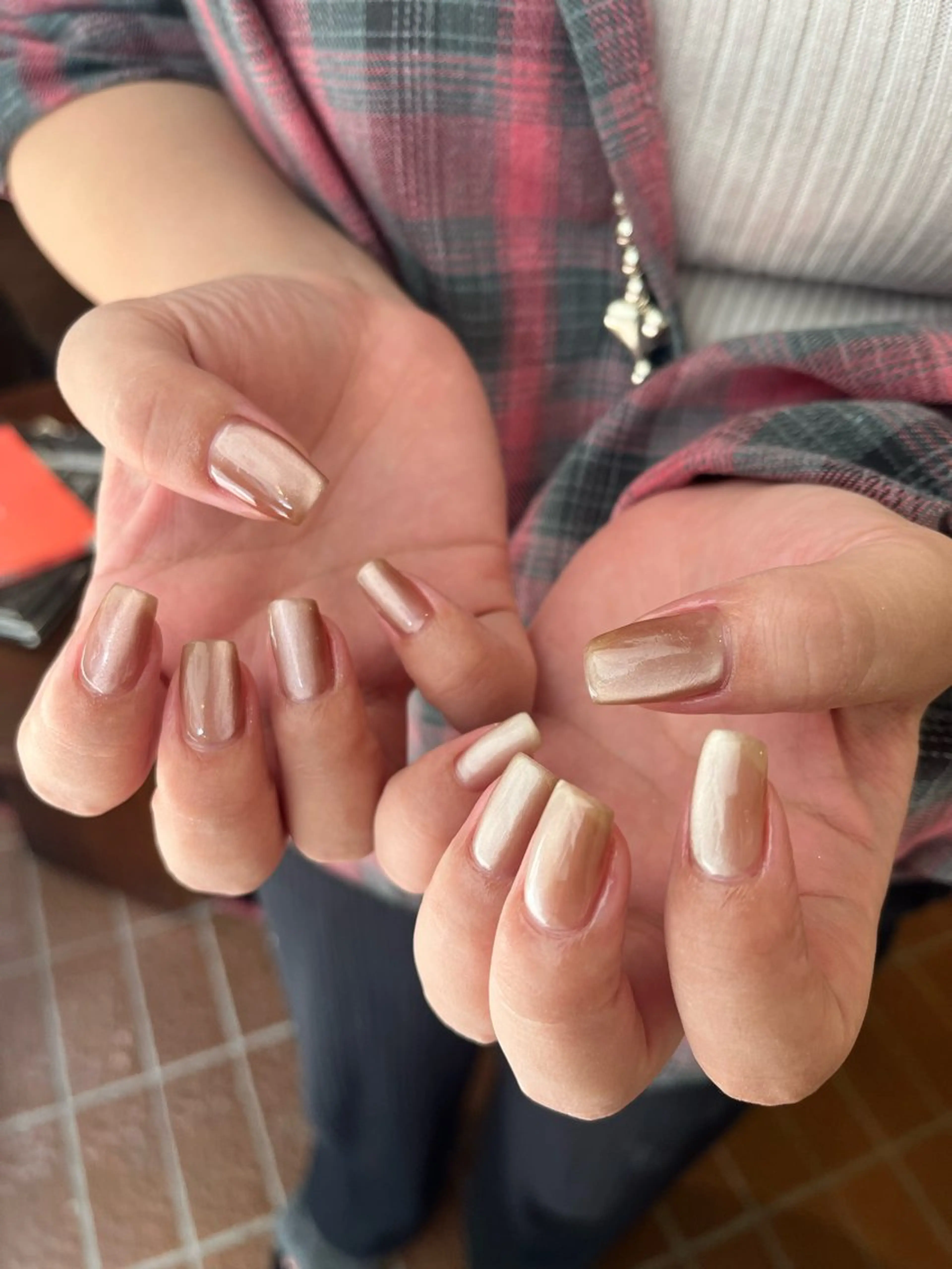 ネイル ブラウン ハンドネイル ballie／小野原 なつみのネイルデザイン