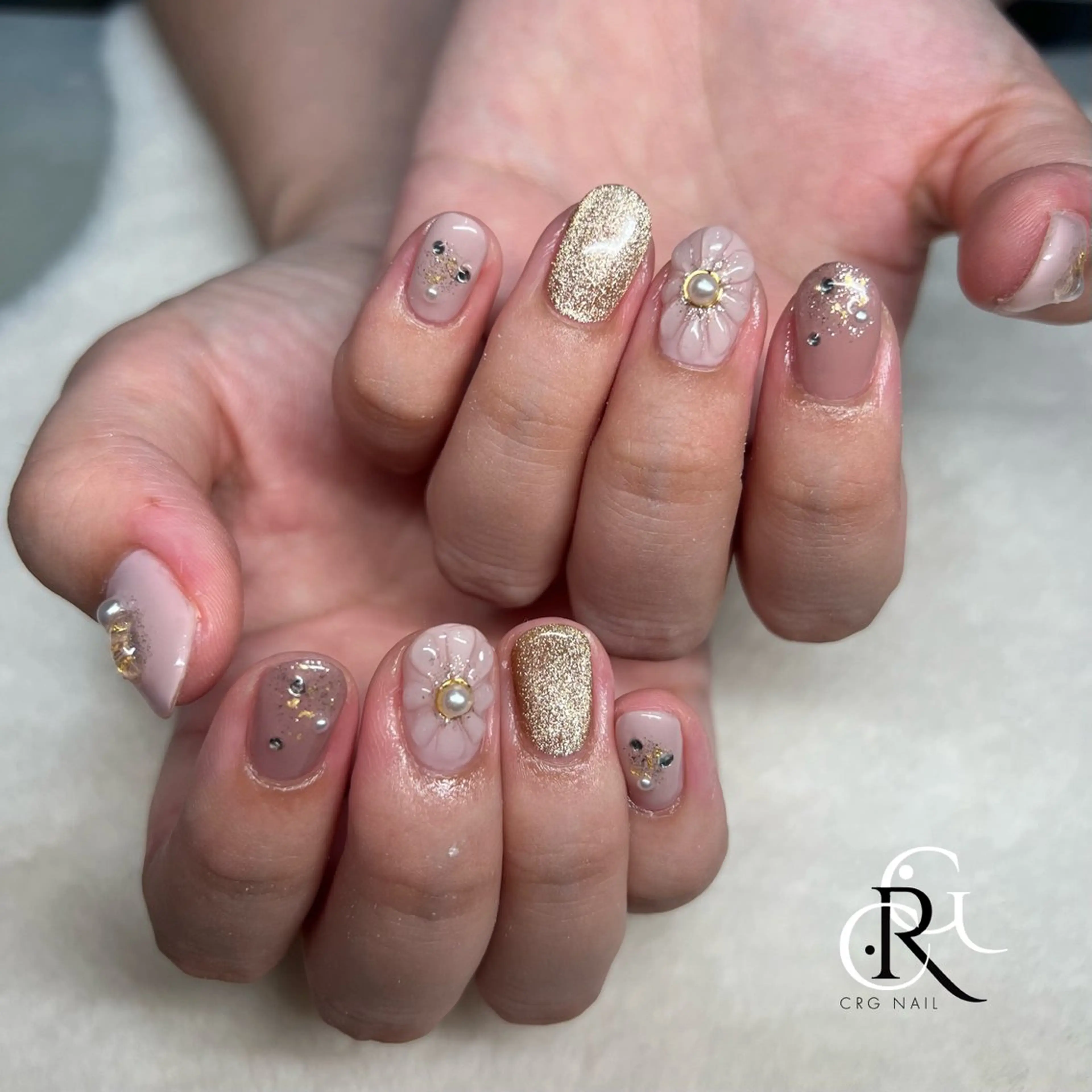 ネイル ぷっくりネイル ハンドネイル CRGNAIL EMIRIのネイルデザイン