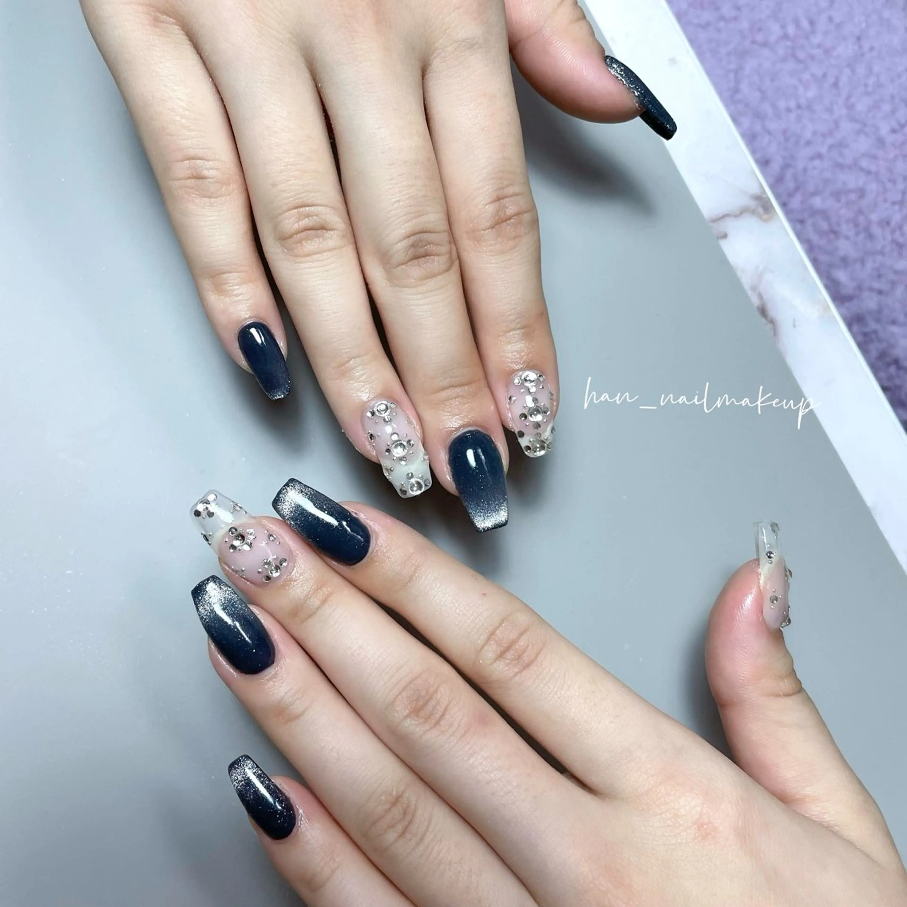 ネイル マグネットネイル 持ち込み ハンドネイル Han Nail 【y&m】のネイルデザイン
