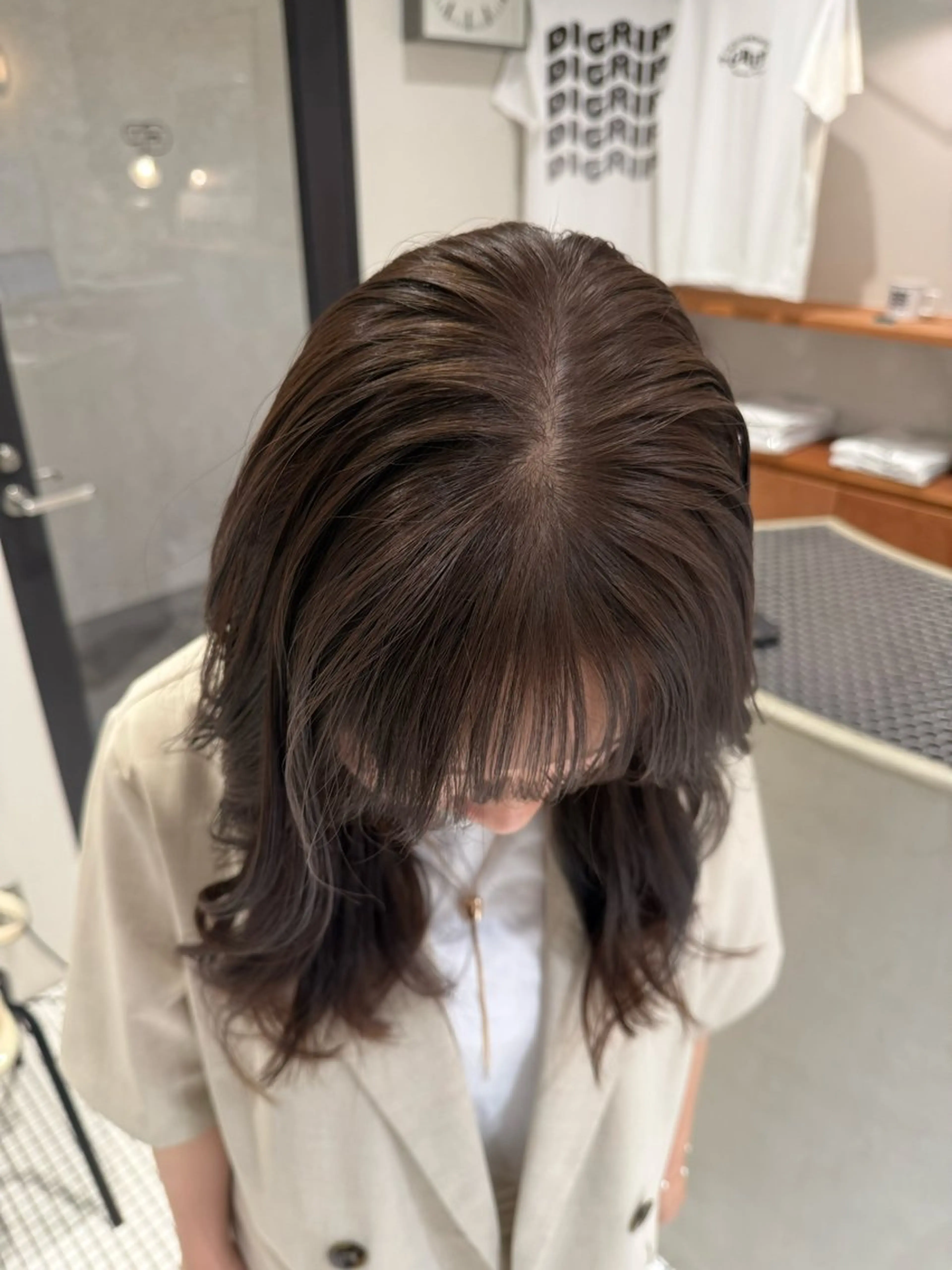 ミディアム カラー ベージュカラー オリーブベージュ カット ヘアカラー トリートメント コノカ/暖色カラー/ 透明感カラーのヘアスタイル