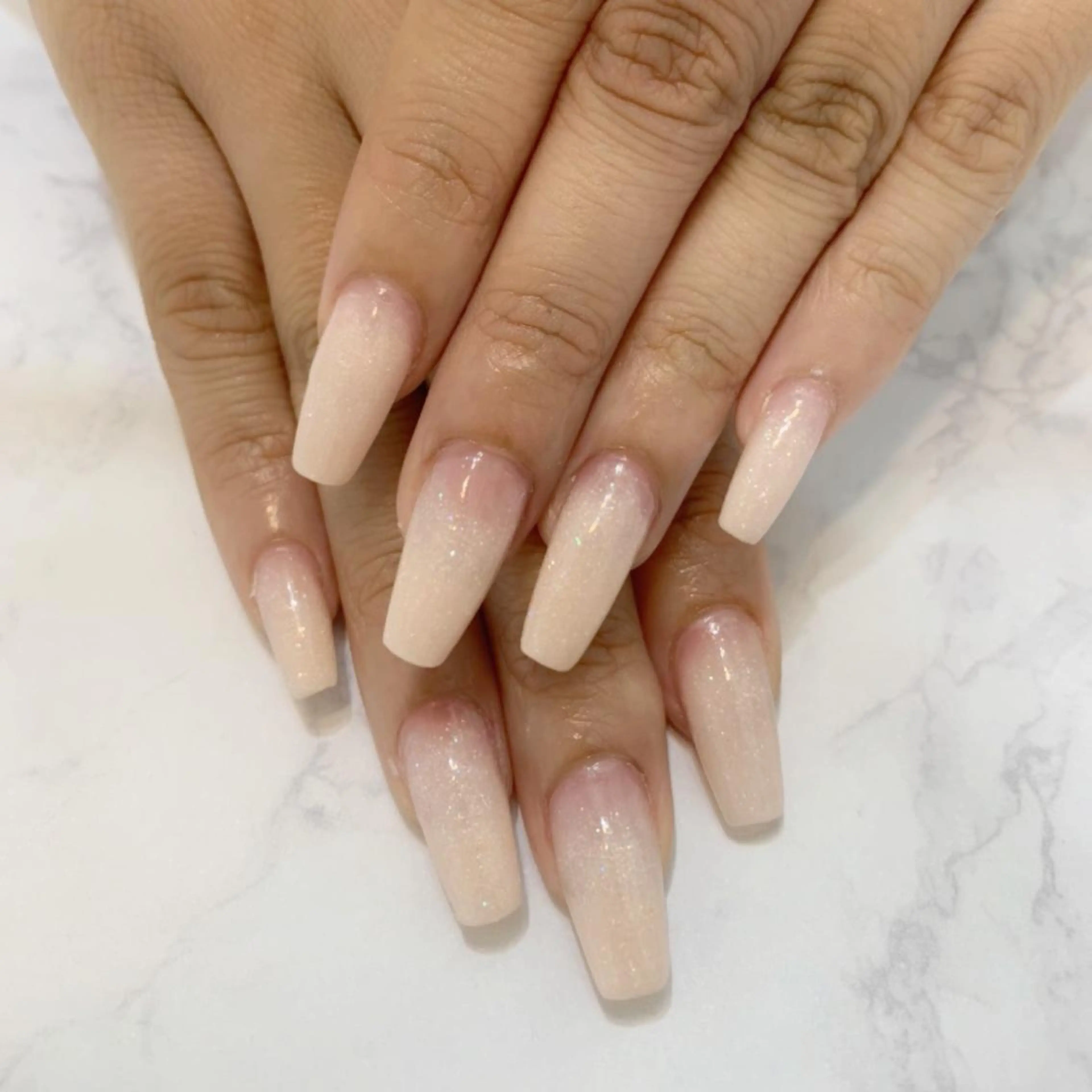 ネイル ラメ(グリッター) ラメグラデーション スカルプネイル gloss nail 代々木上原のネイルデザイン