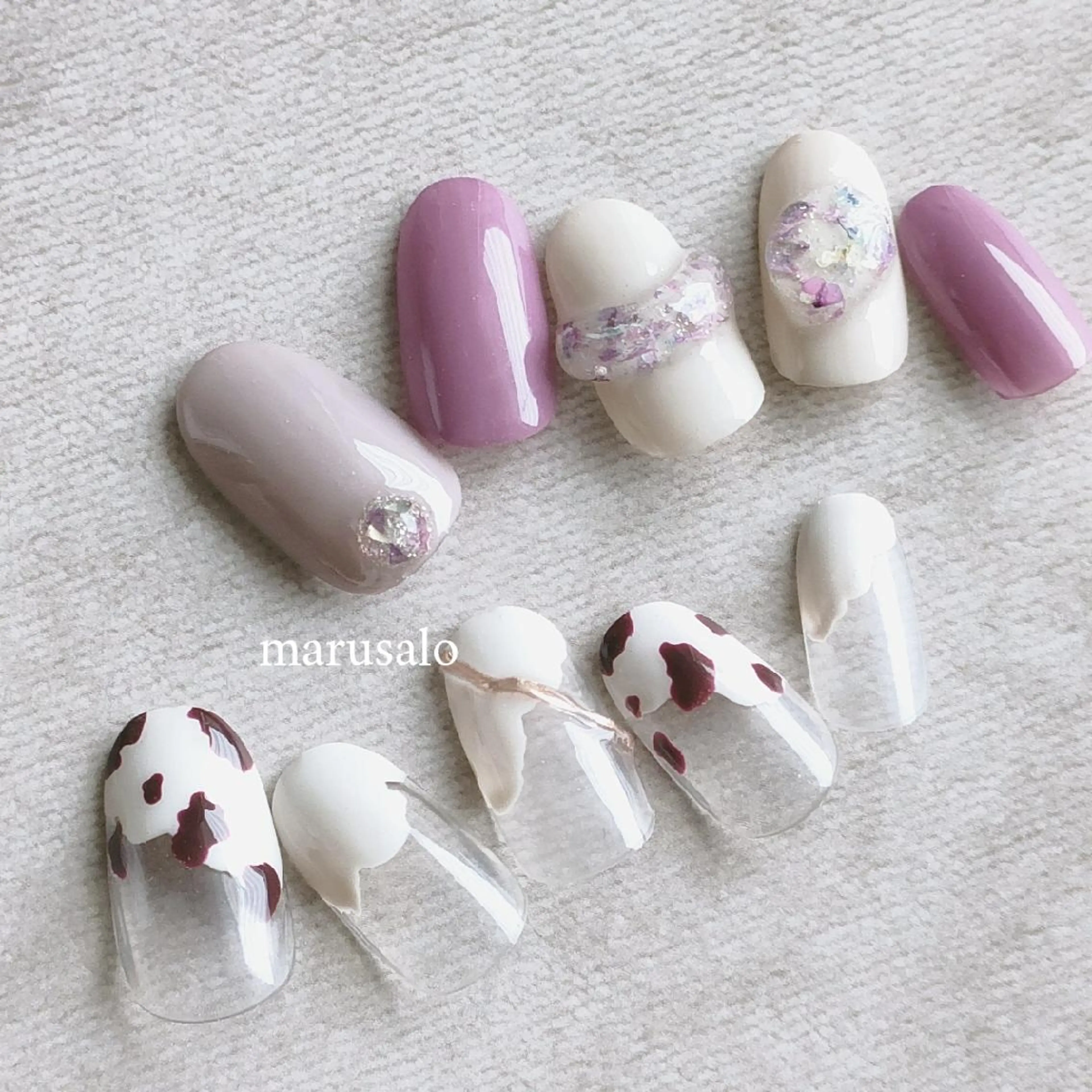 ネイル フレンチネイル ニュアンスネイル marusalo nailのネイルデザイン