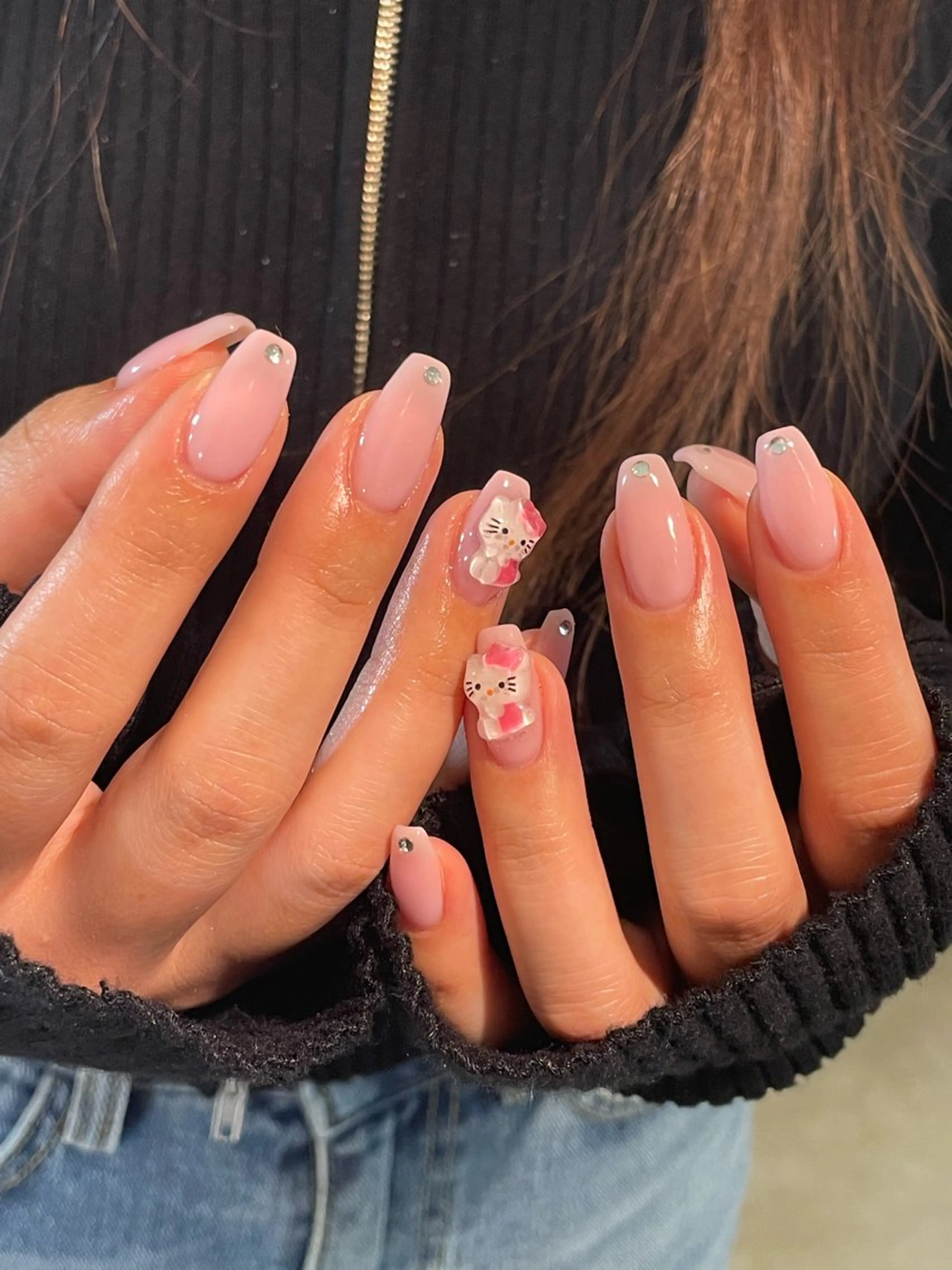 ネイル クリアネイル フラワーネイル フレンチネイル ジェルネイル ガーリー nailist. sayaのネイルデザイン