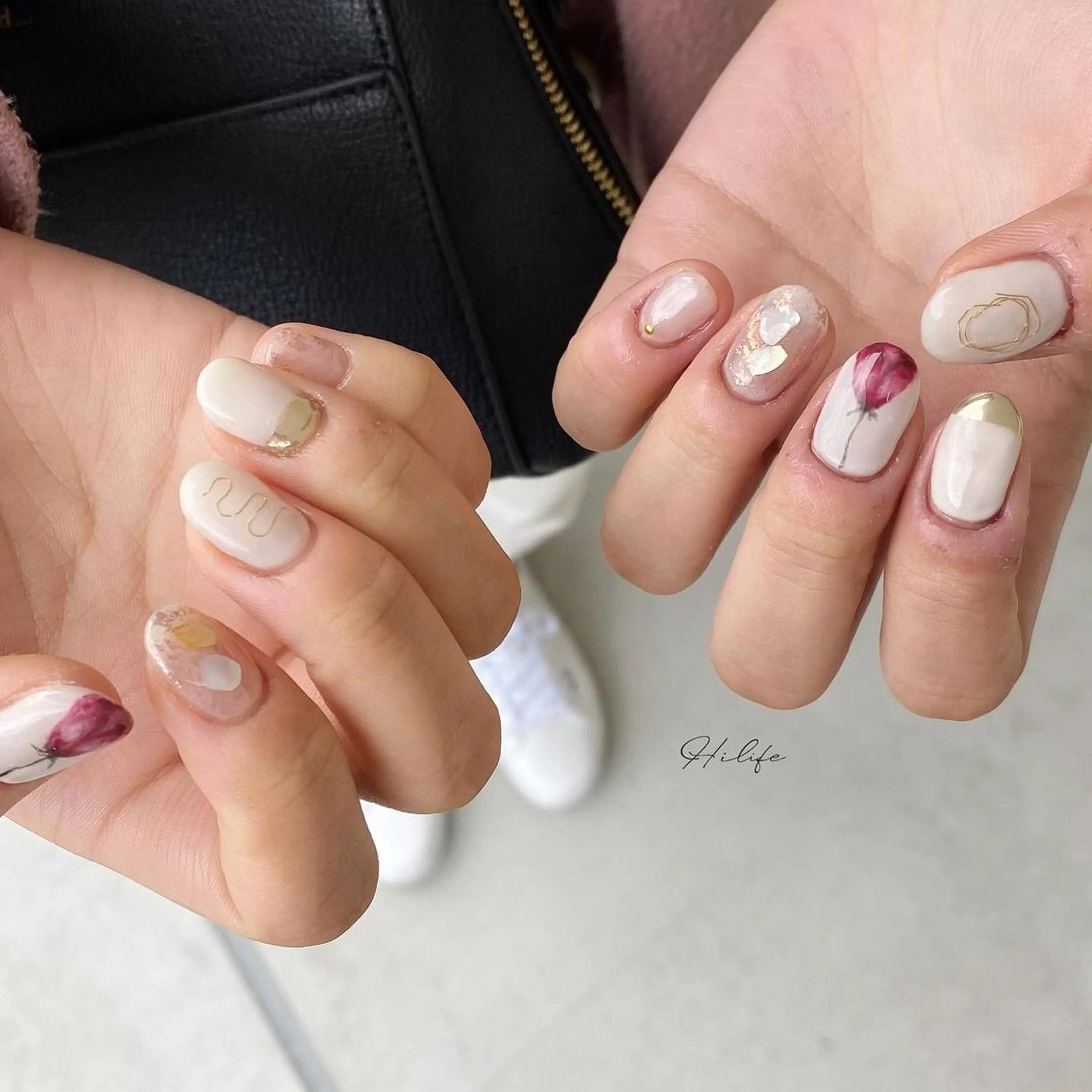 ネイル 持ち込み 春ネイル ネイルチップ Nail Adore.のネイルデザイン