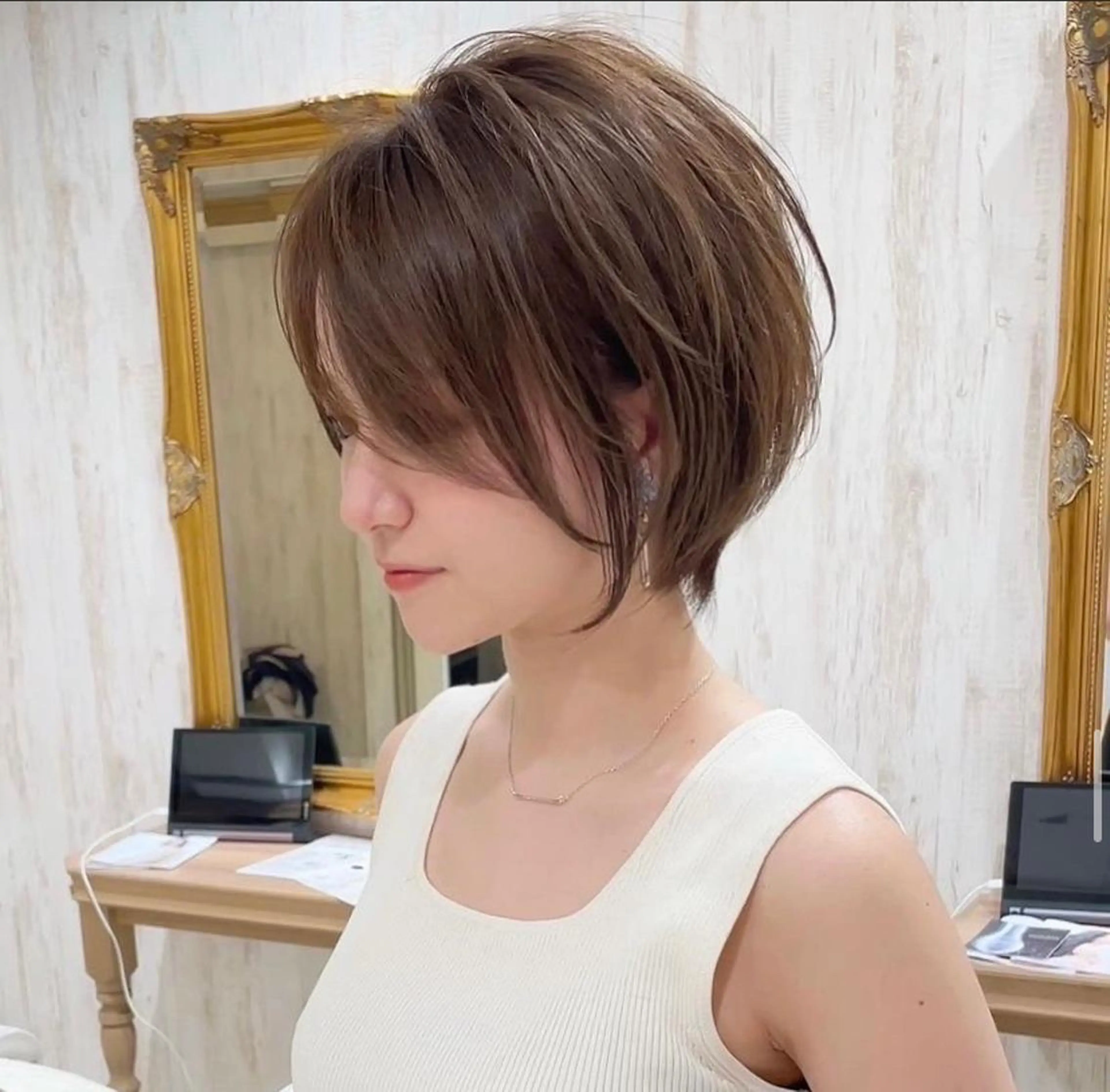 ショート おのだ あやなのヘアスタイル