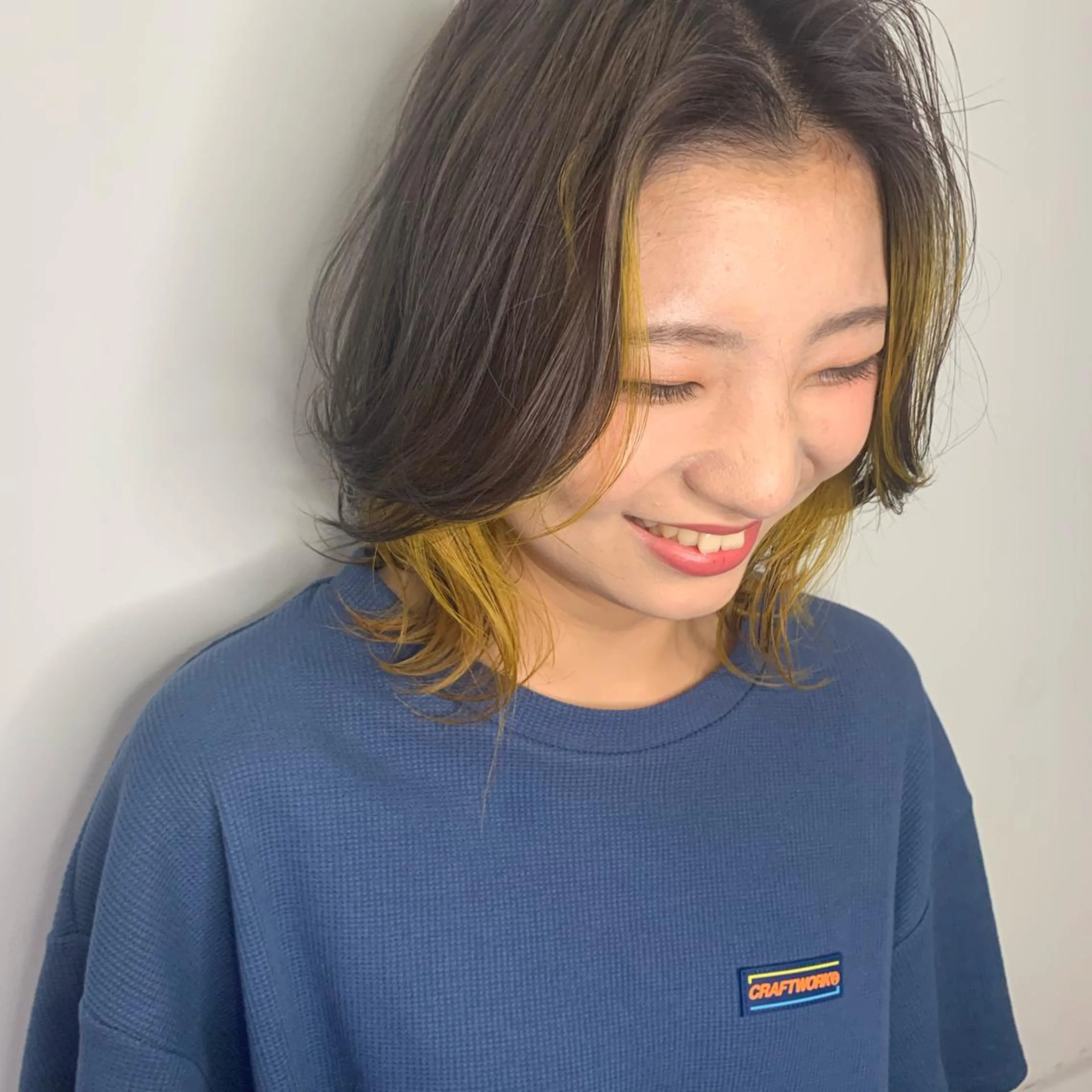 カラー 縮毛矯正 トリートメント AMI ウルフパーマ/メンズのヘアスタイル