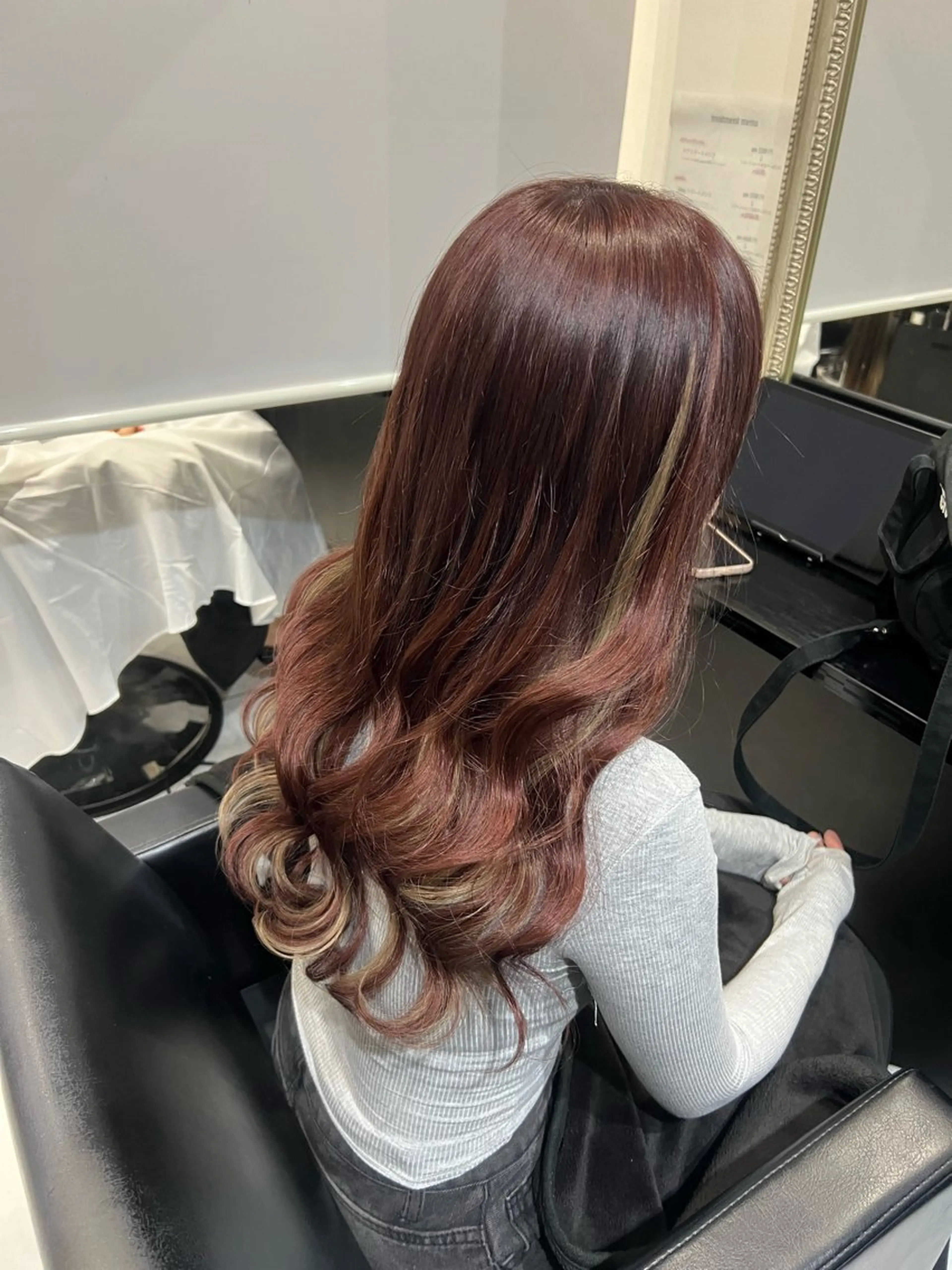 ロング カラー プルエクステ メッシュ エクステ トリートメント カット ヘアカラー トリートメント エクステ YUDU🍊 germe/ジェルムのヘアスタイル