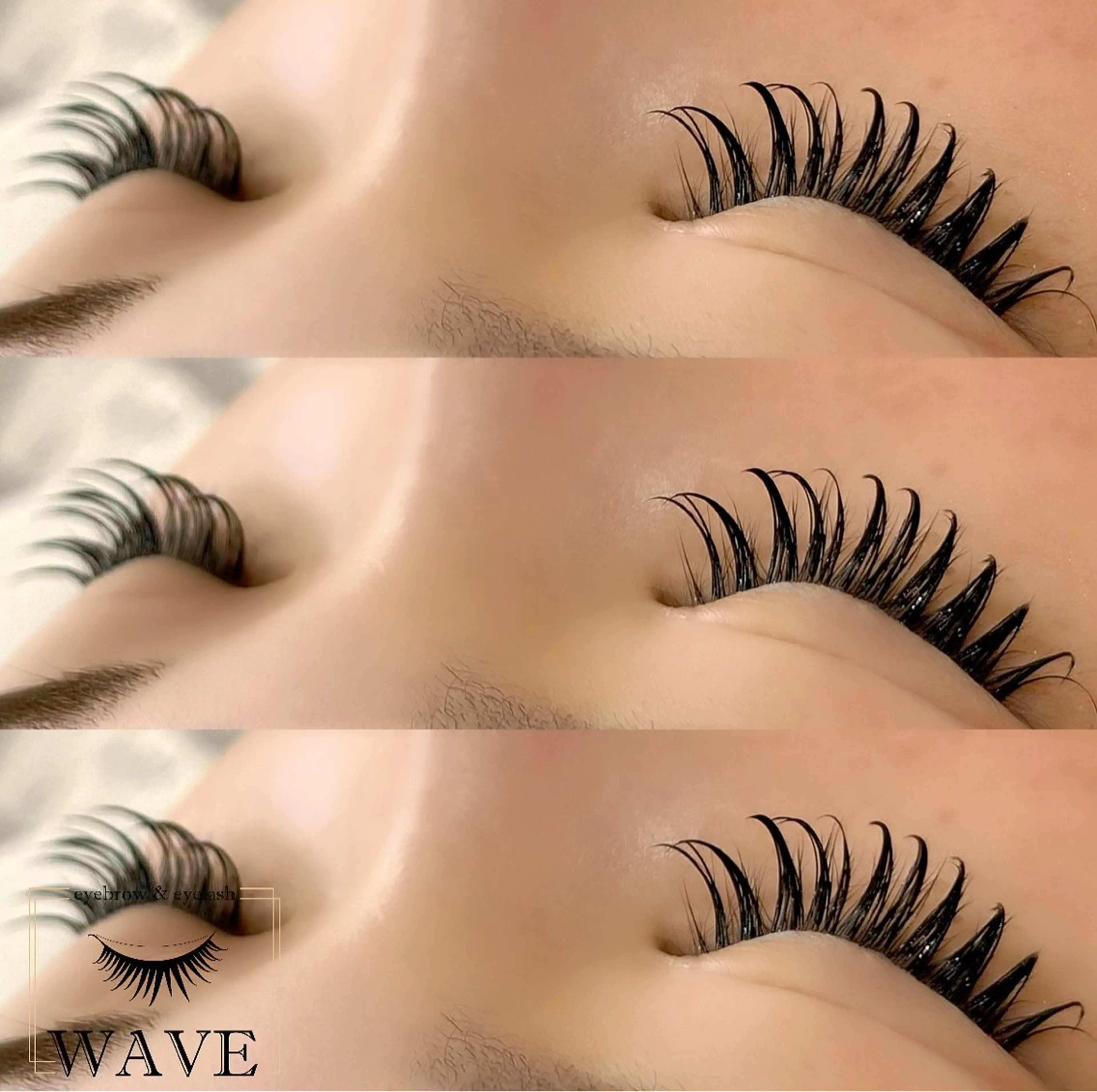 マツエク・マツパ 付け放題 バインドロック 束感まつ毛 キュート Dカール マツエク eyebrow & eyelash WAVE所属・brow&lash WAVEのマツエク・マツパデザイン