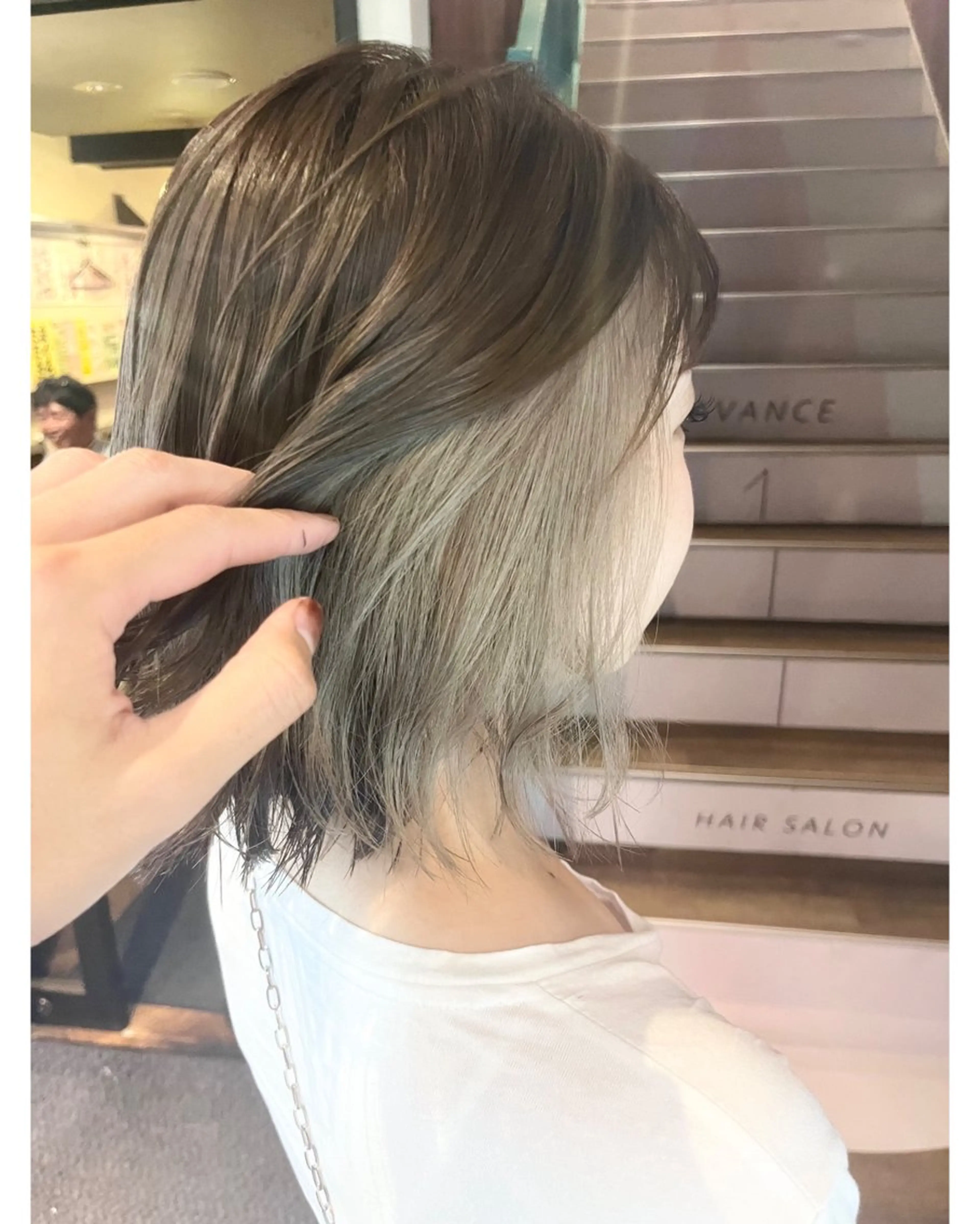 ショート カラー パーマ ヘアアレンジ カット ヘアカラー 暗髪透明感カラー/ インナー/小島良太のヘアスタイル