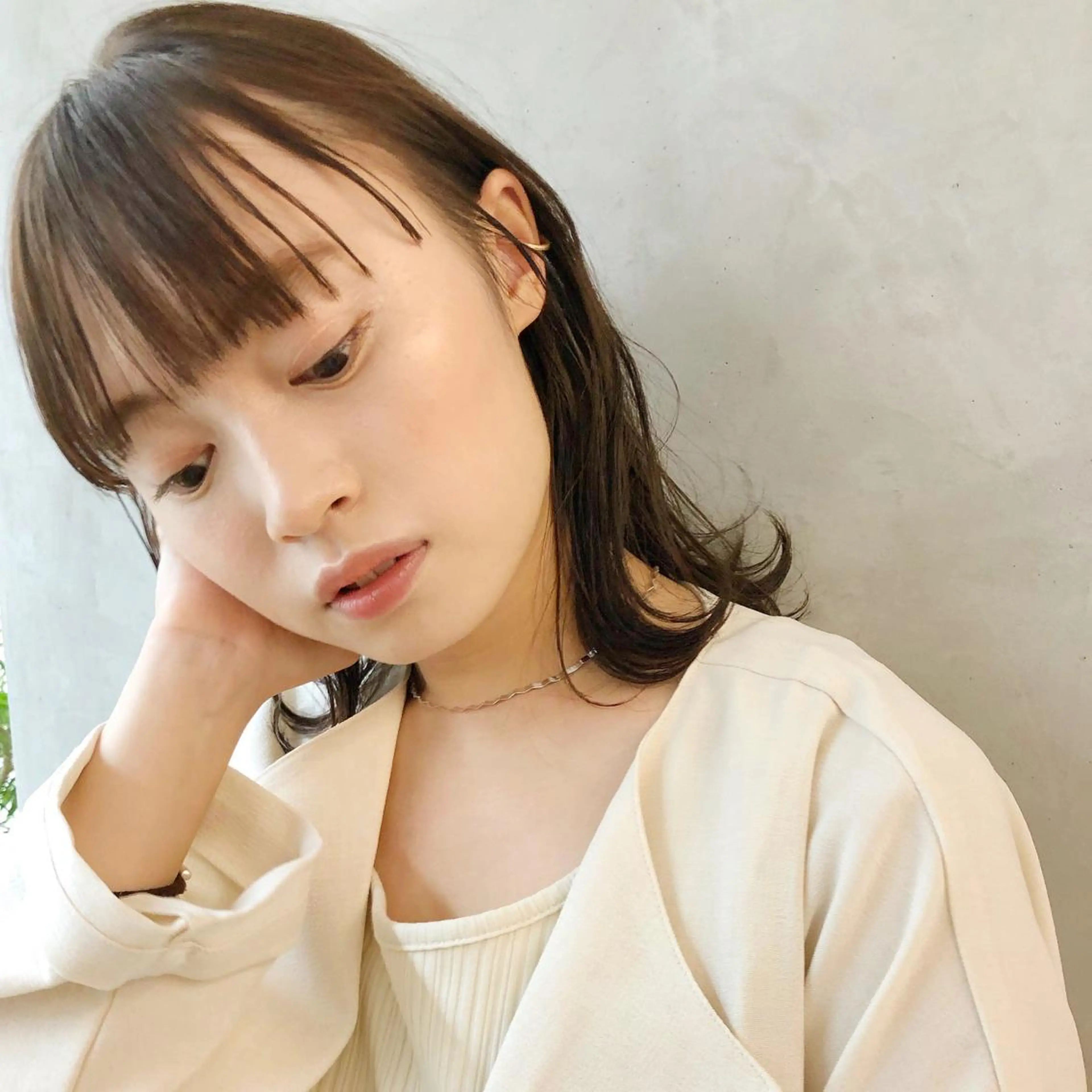 ミディアム カラー ヘアアレンジ Saki サキのヘアスタイル
