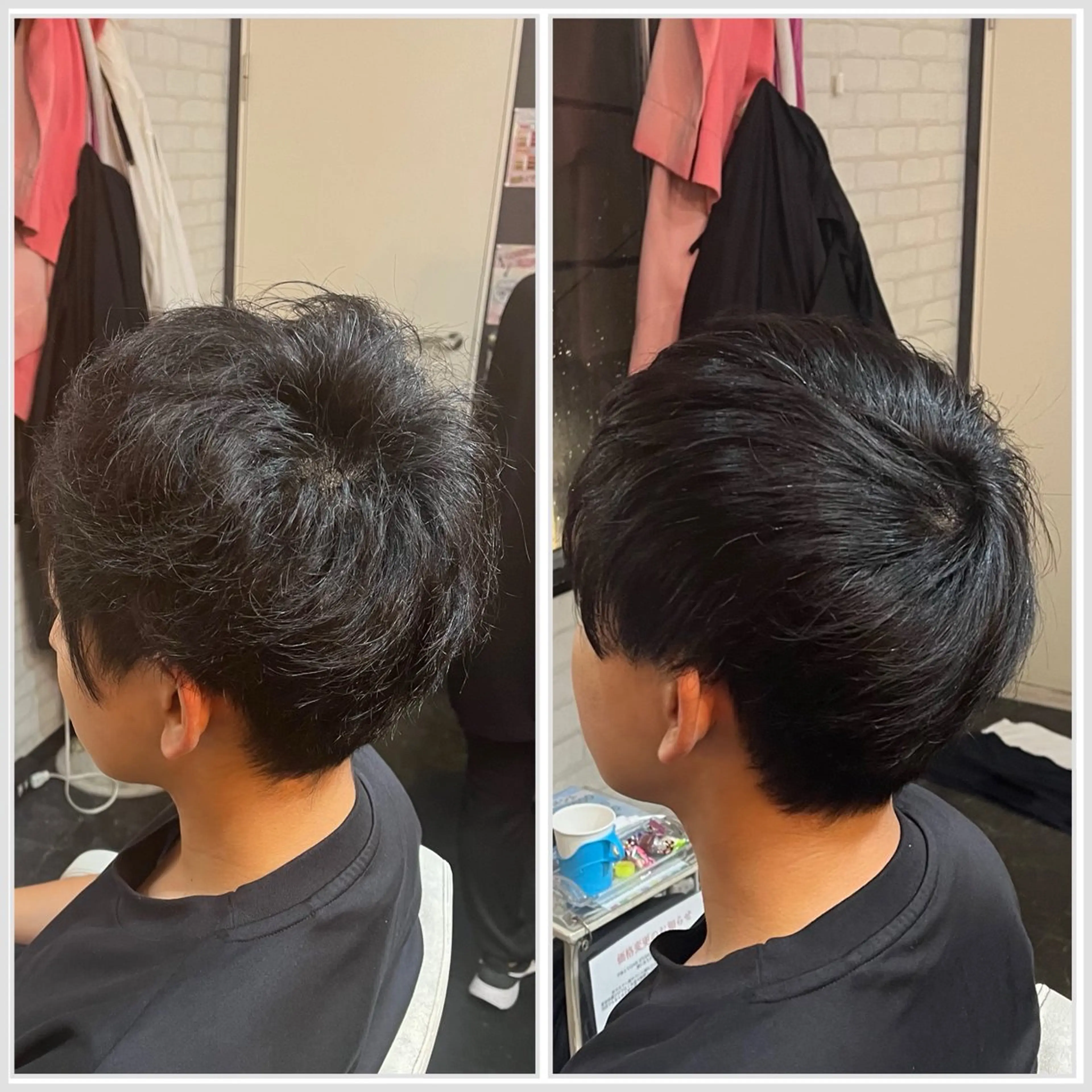 ショート メンズ マッシュ 酸性ストレート カット 縮毛矯正 Kimura Shinyaのヘアスタイル