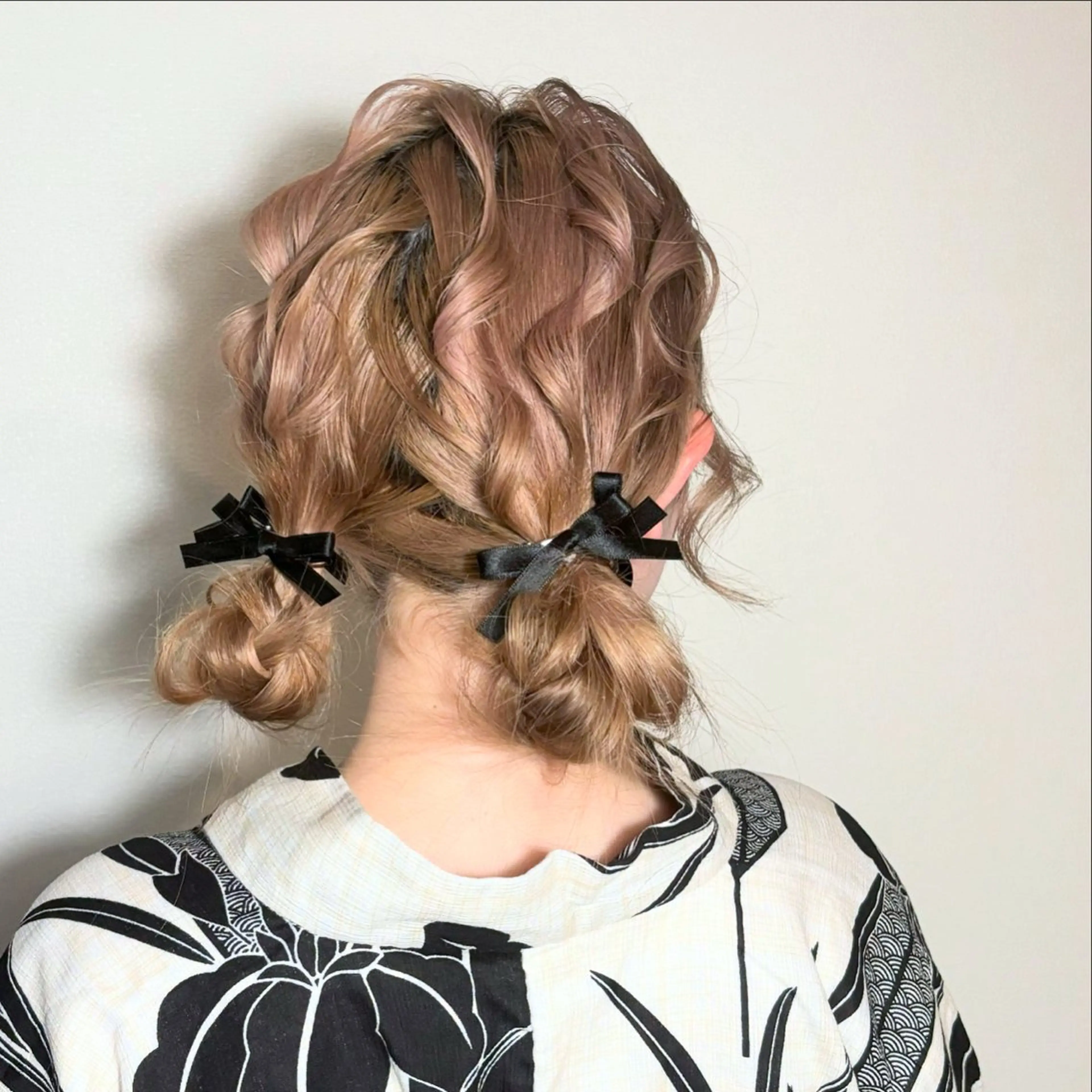 セミロング 浴衣 Kazuha /透明感カラーのヘアスタイル