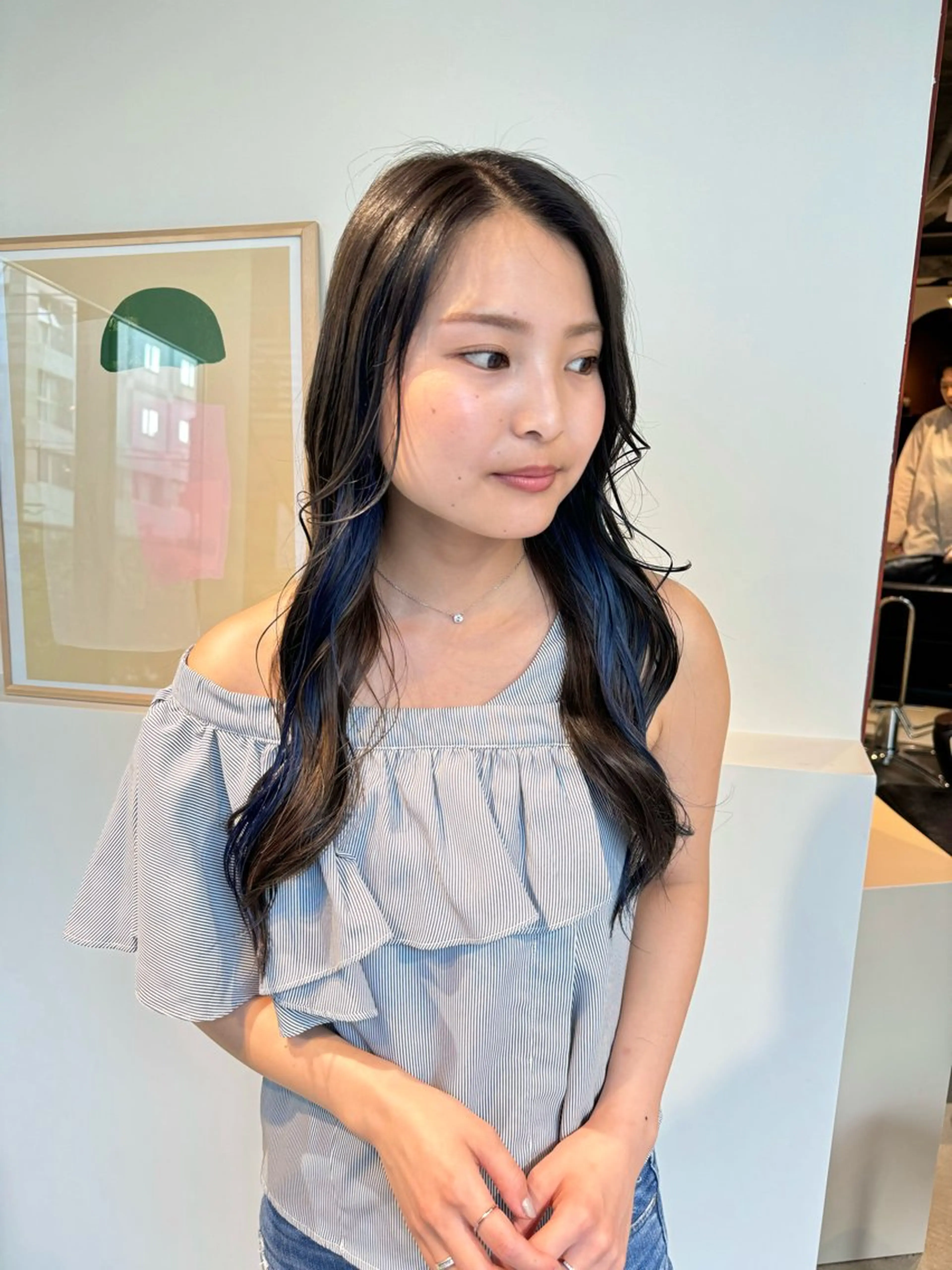 ロング カラー アディクシーカラー アッシュ ベージュカラー グレージュ オリーブカラー eto所属・髪質改善スペシャリス ト長尾勇弥/梅田中津のヘアスタイル