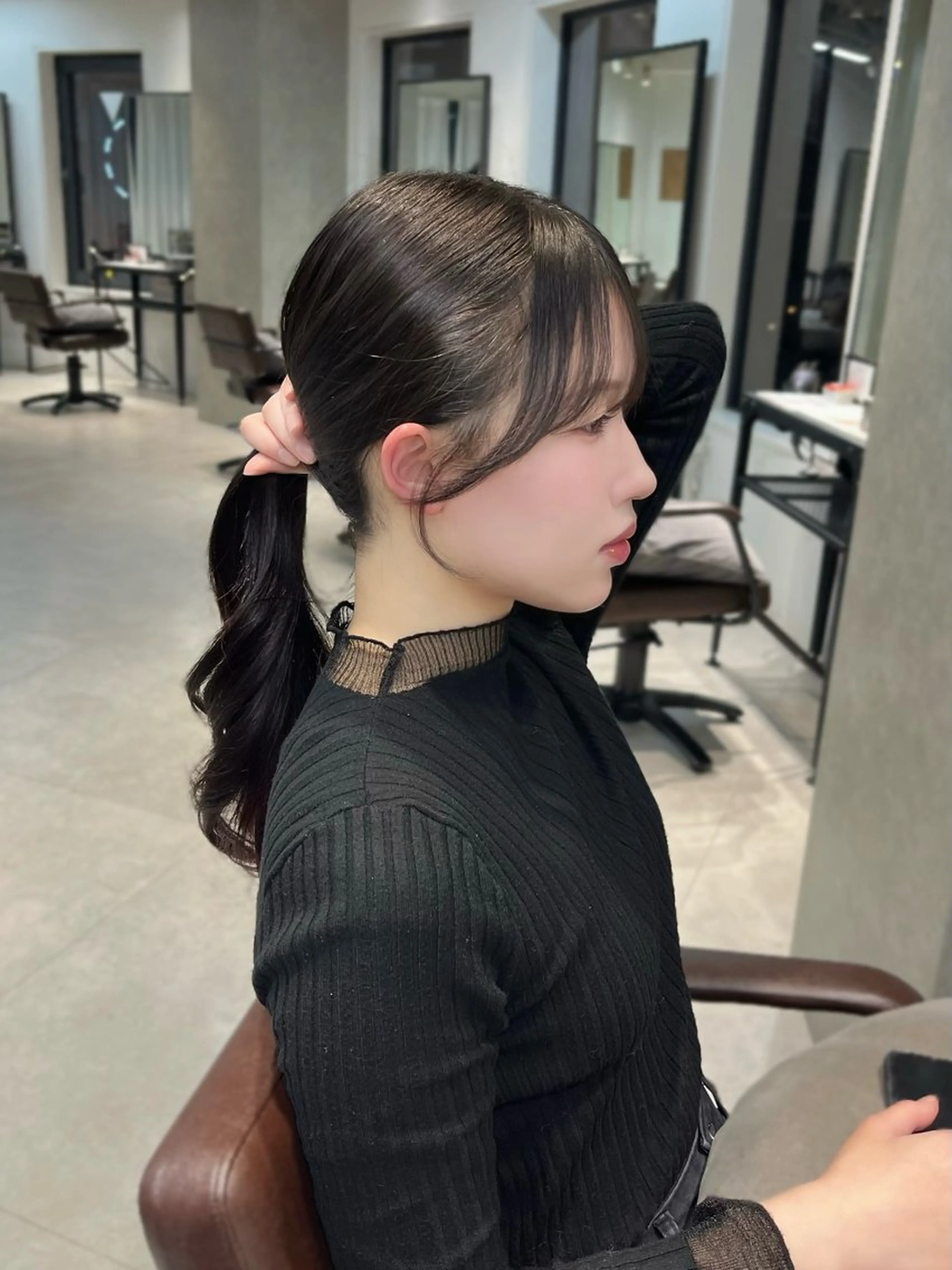 カラー ヘアアレンジ カット ヘアカラー 似合わせ顔まわり カット💛森尾真由美のヘアスタイル