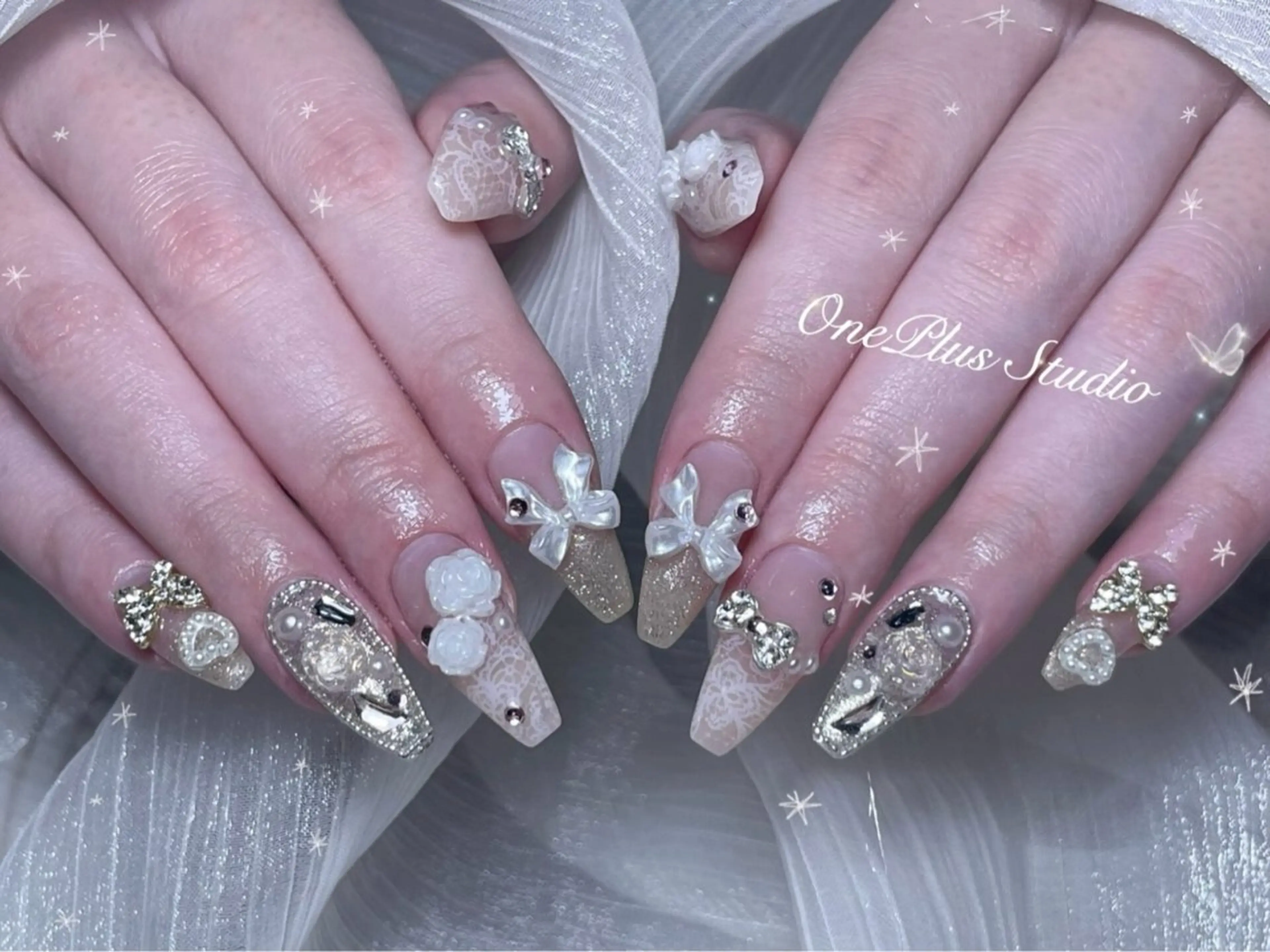 ネイル リボン ハンドネイル 小林 リリのネイルデザイン