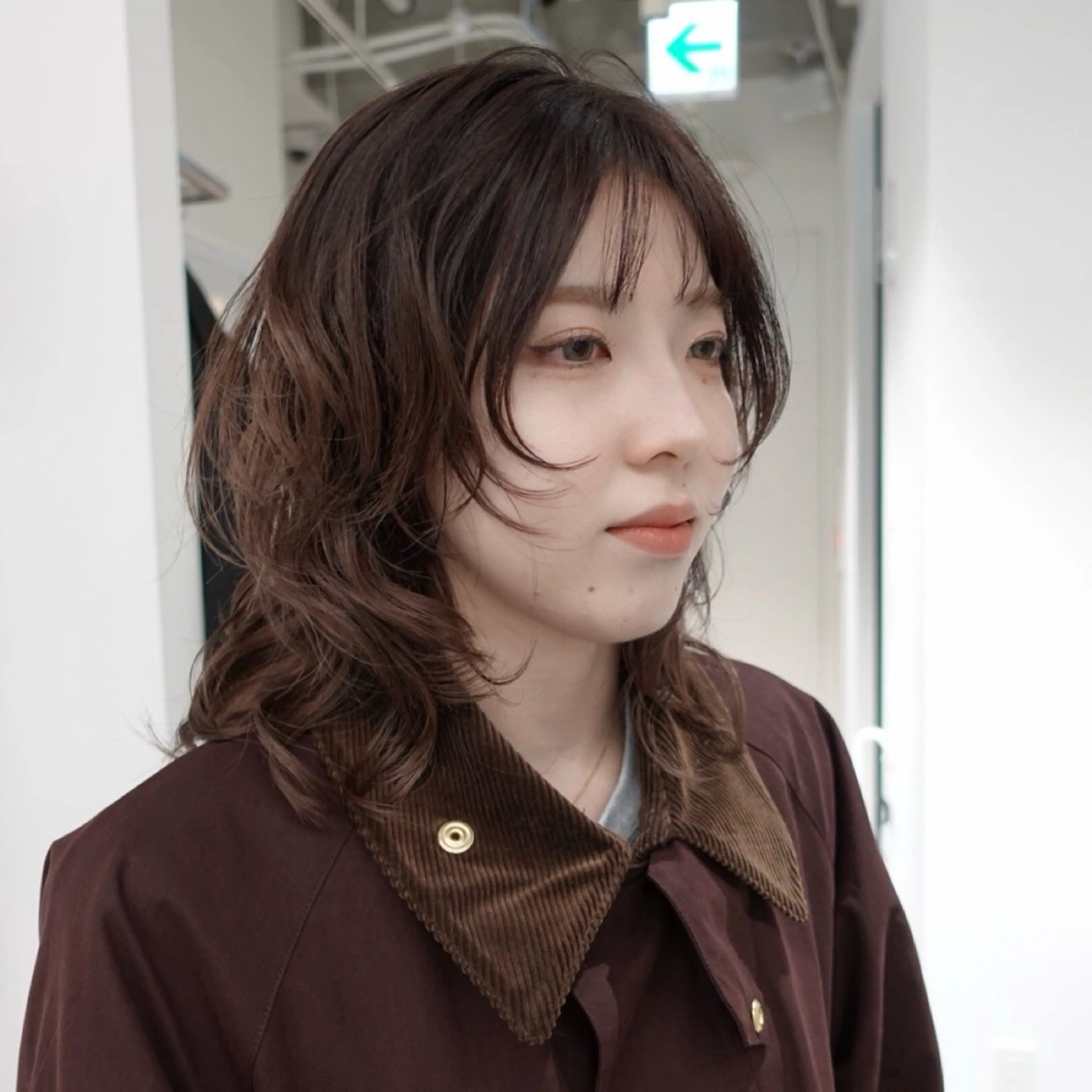 ミディアム カラー ヘアアレンジ ブラウンカラー グラデーションカラー カット ヘアカラー 🌐サトウ リョウ🌐のヘアスタイル