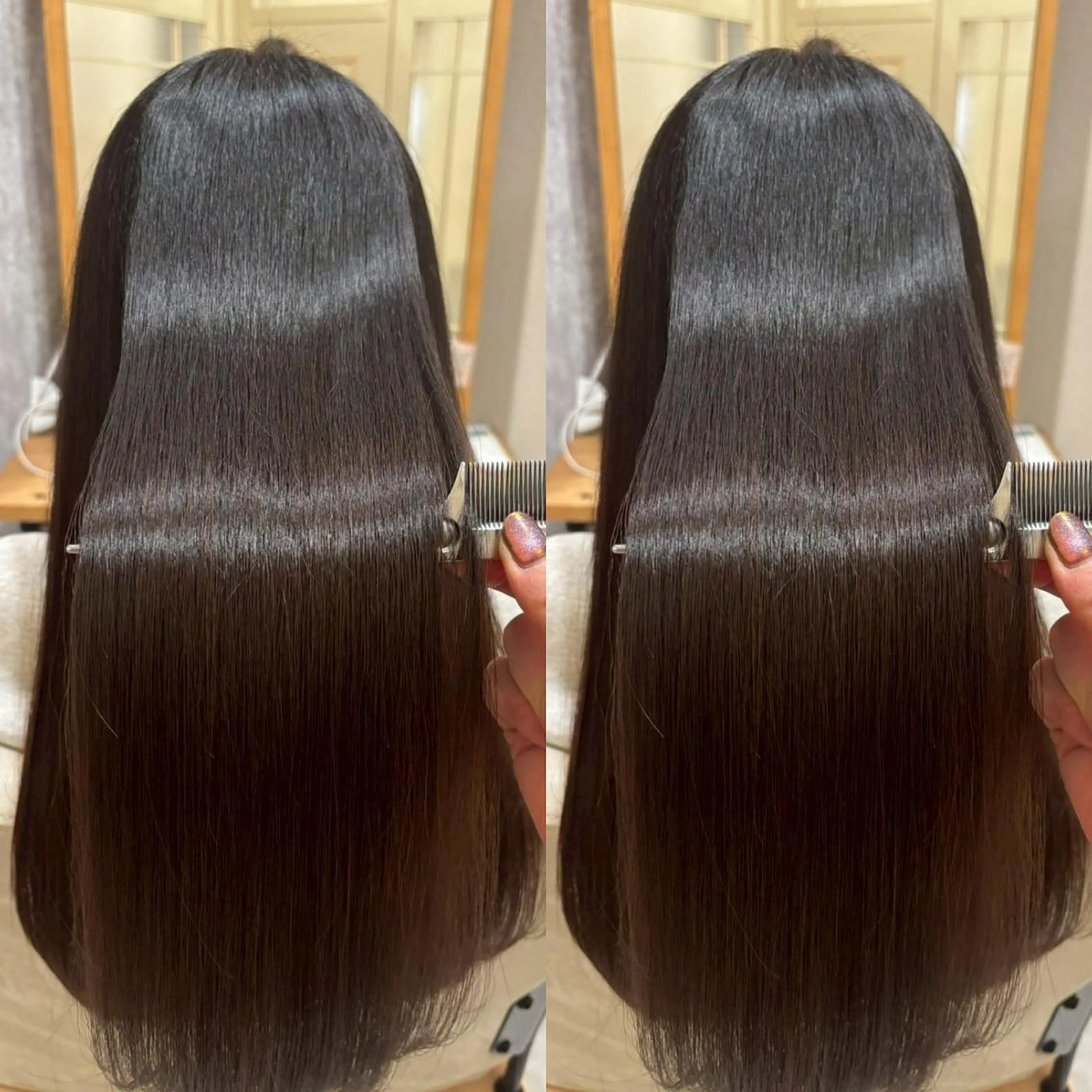 【ダメージレス艶カラー💎】カット+髪質改善リタッチカラー ¥6600の写真