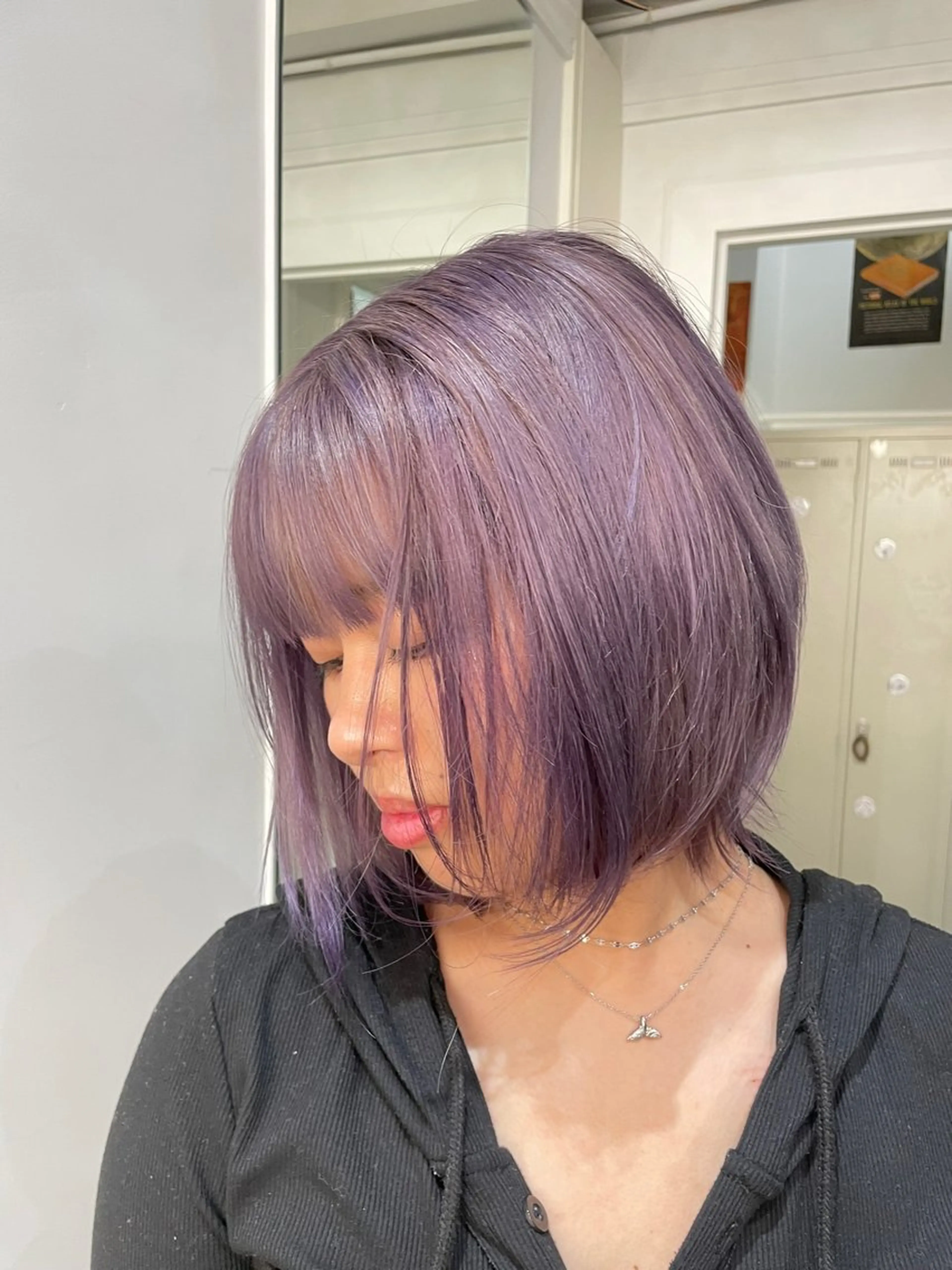 ミディアム ヘアカラー カット モデル募集/ホノカのヘアスタイル