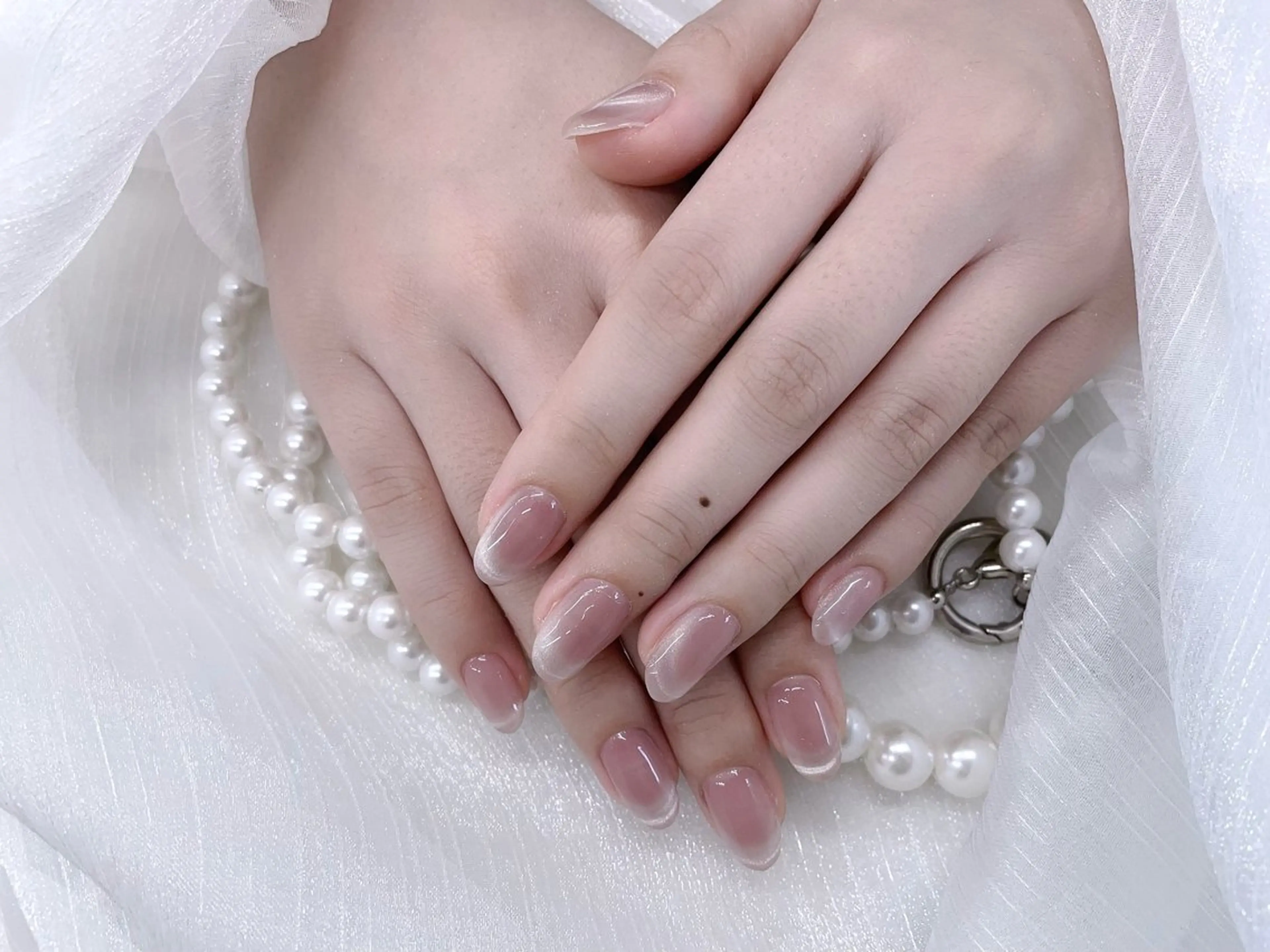 ネイル マグネットネイル ハンドネイル 🩵Minmin nail salonのネイルデザイン