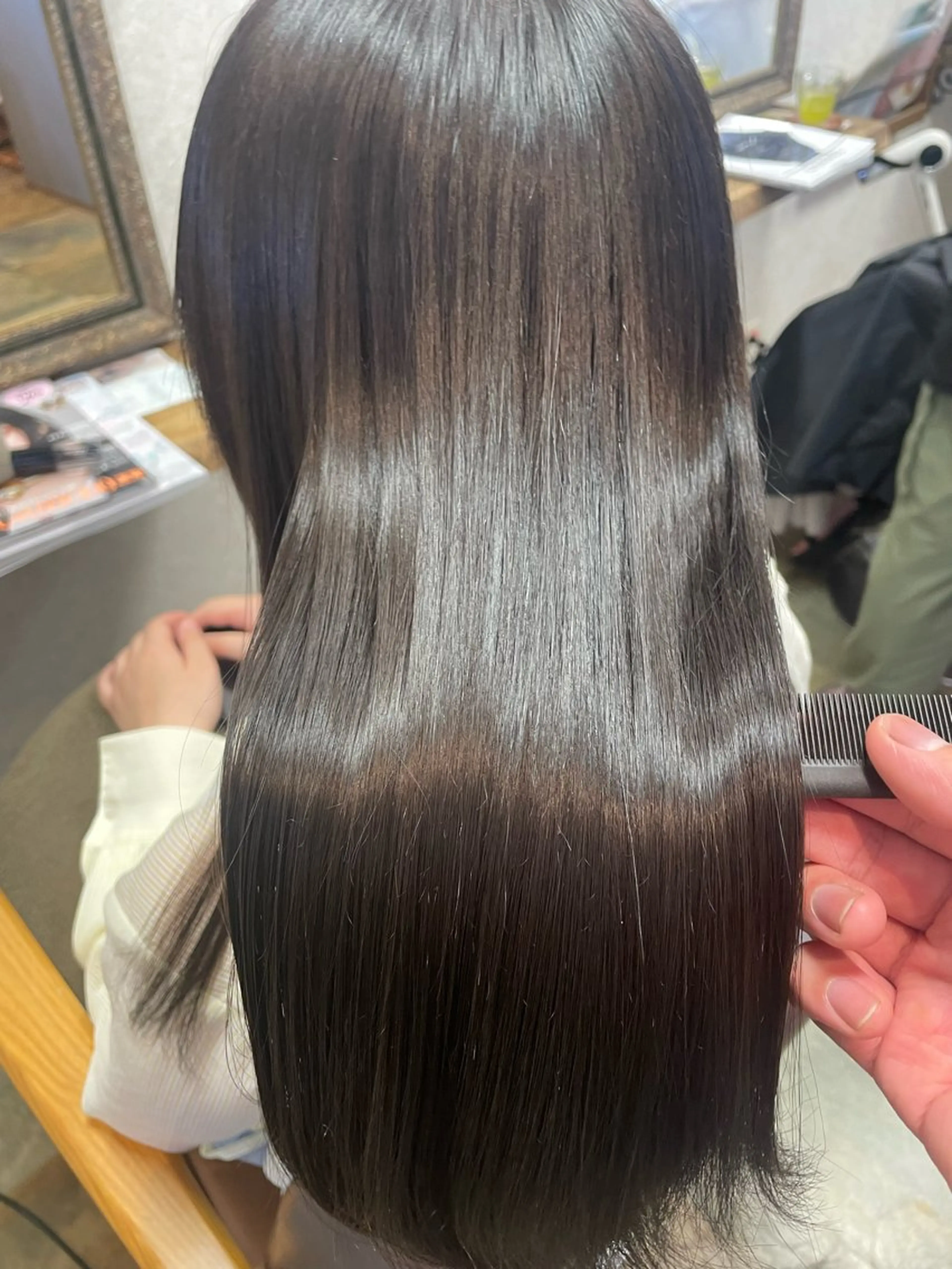 ロング パーマ 髪質改善 縮毛矯正 縮毛矯正 Blanc blanc所属・三川 啓英 / Blancblancのヘアスタイル