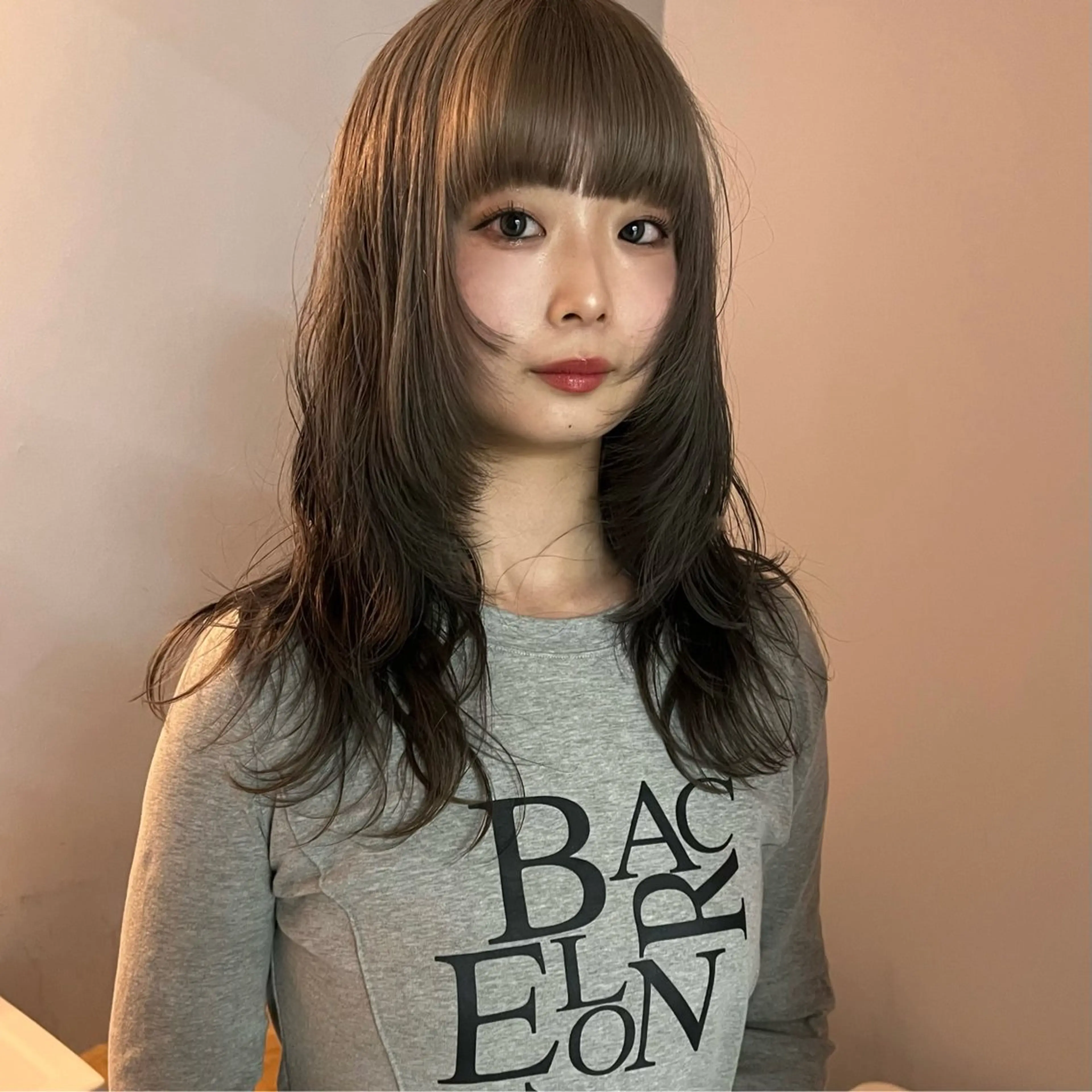 セミロング 舟橋耀/ブリーチカラ ー/レイヤーカットのヘアスタイル